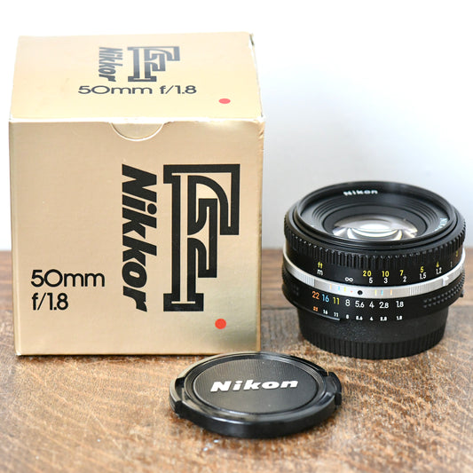 Nikon 50mm F1.8 AIS Pancake Prime Lens Later Version - Mint & Boxed