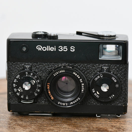 Rollei 35 S Black 35mm Film Camera w/ 40mm f/2.8 Sonnar Zeiss Lens 35S