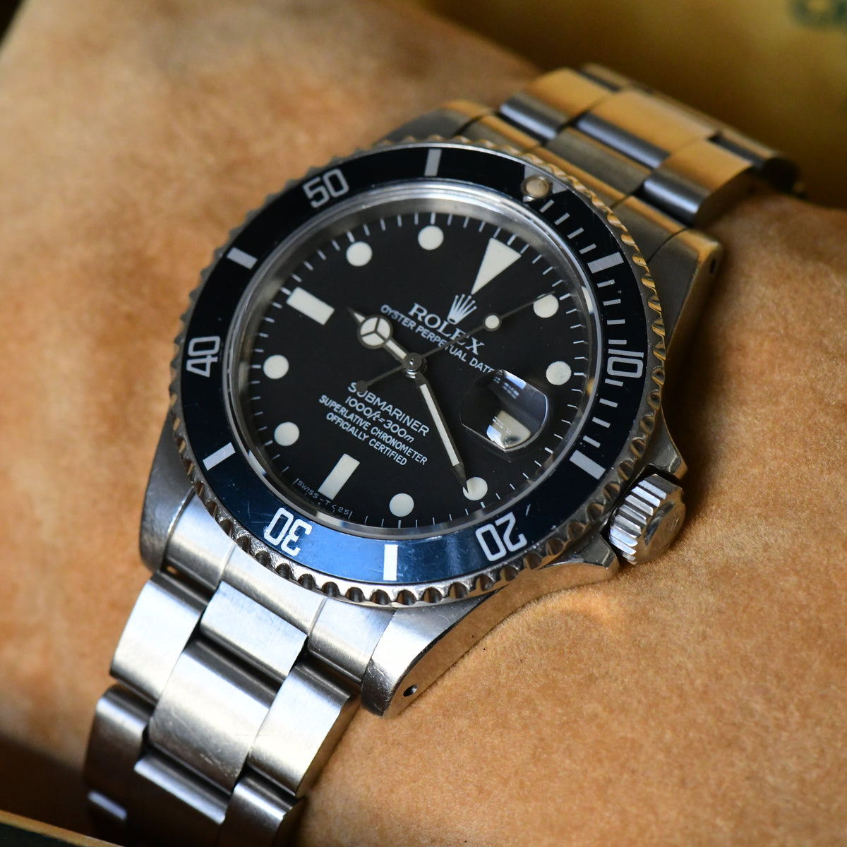 Rolex Submariner Date 16800 Vintage Matte Dial 1983 Stunning Watch - Boxed Set