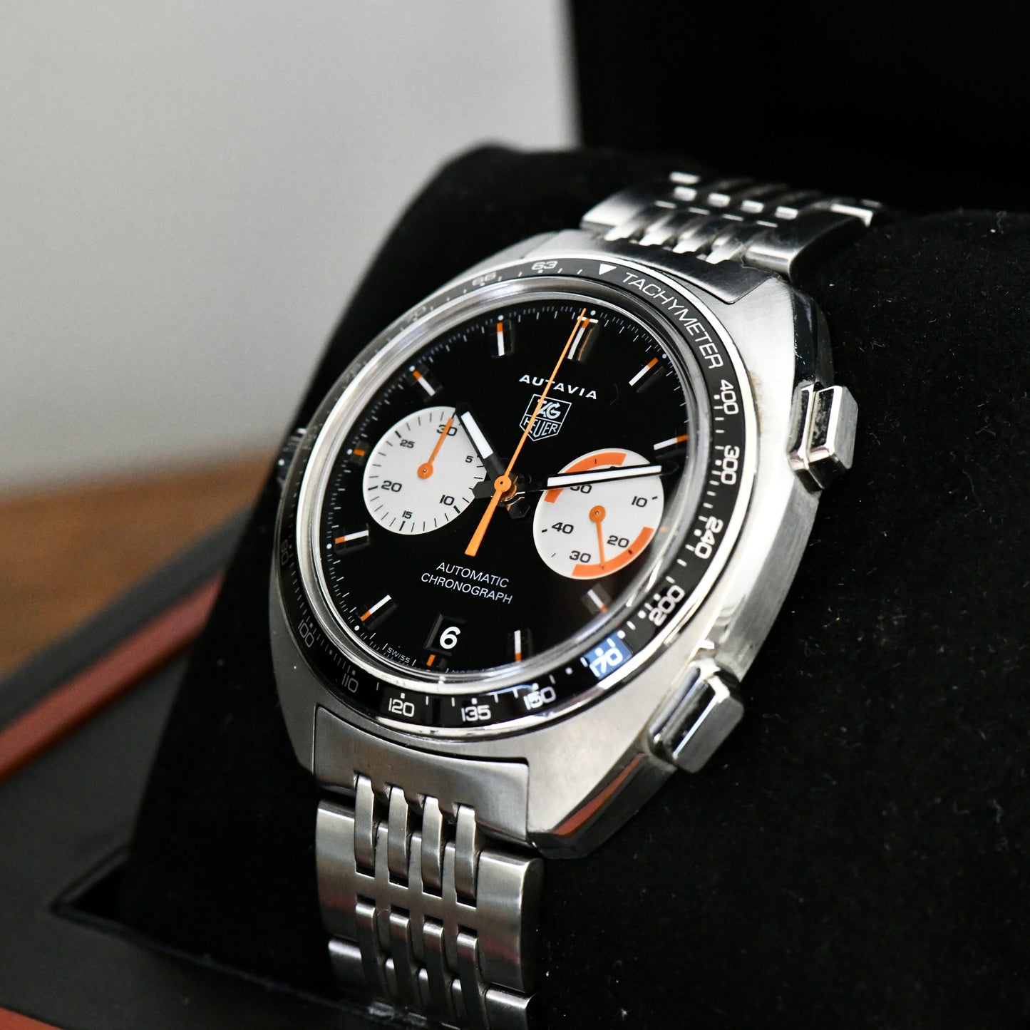 TAG Heuer Autavia Men's Chronograph Reverse Panda Watch CY2111 - Boxed & Papers