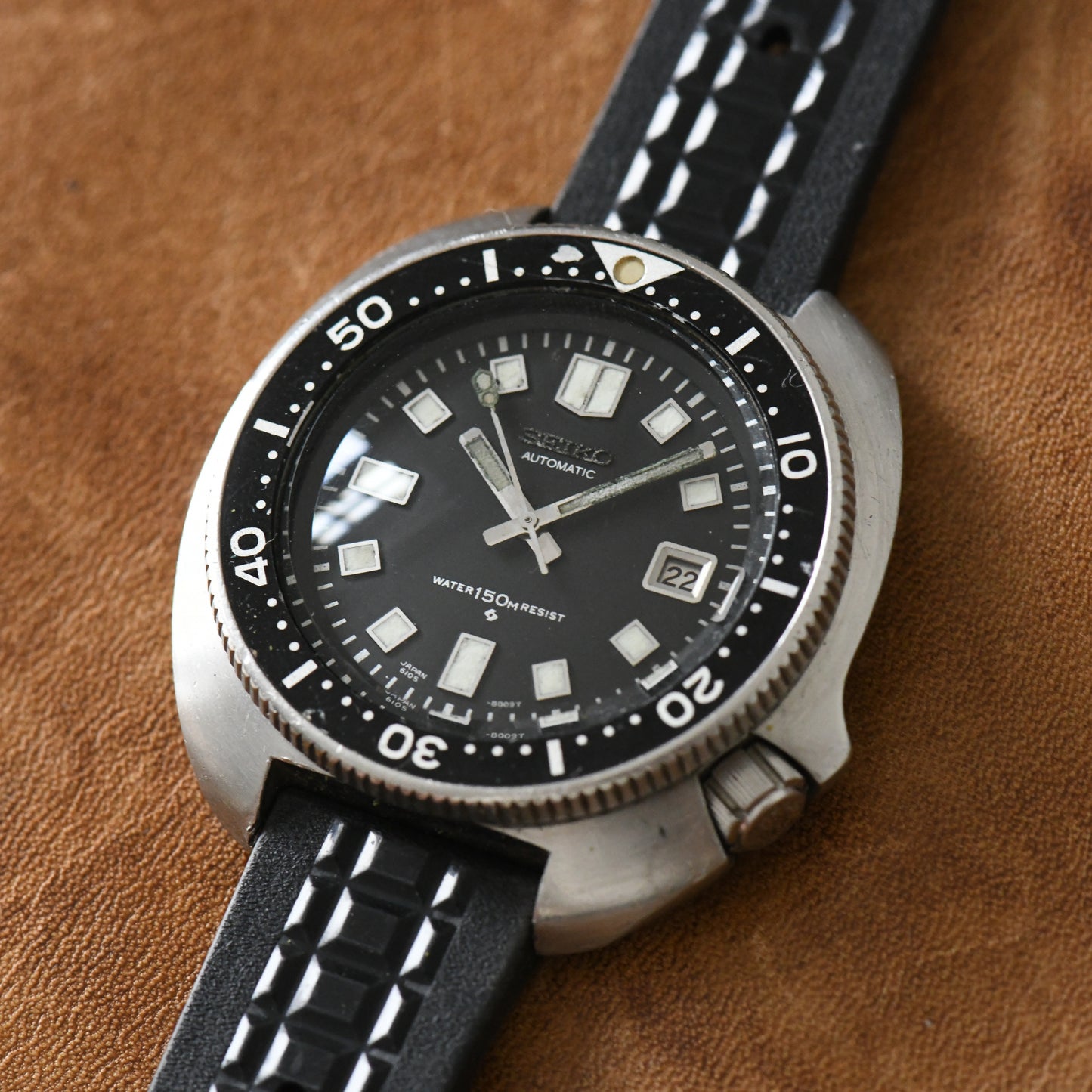 Seiko 6105-8110 Captain Willard / Uemura 150m Water Resist Vintage Diver's Watch