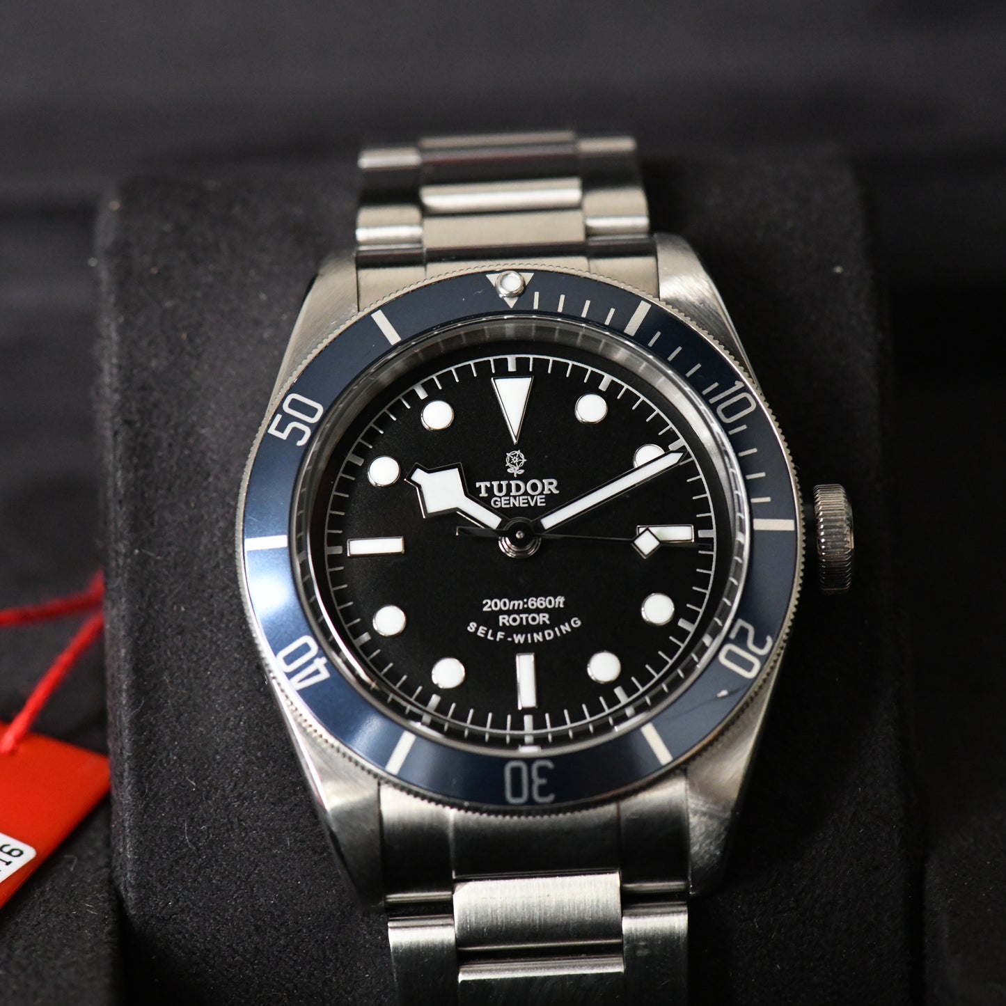 Tudor Black Bay Smiley Blue Bezel Rose 200m Dive Watch 79220B Boxed & Papers