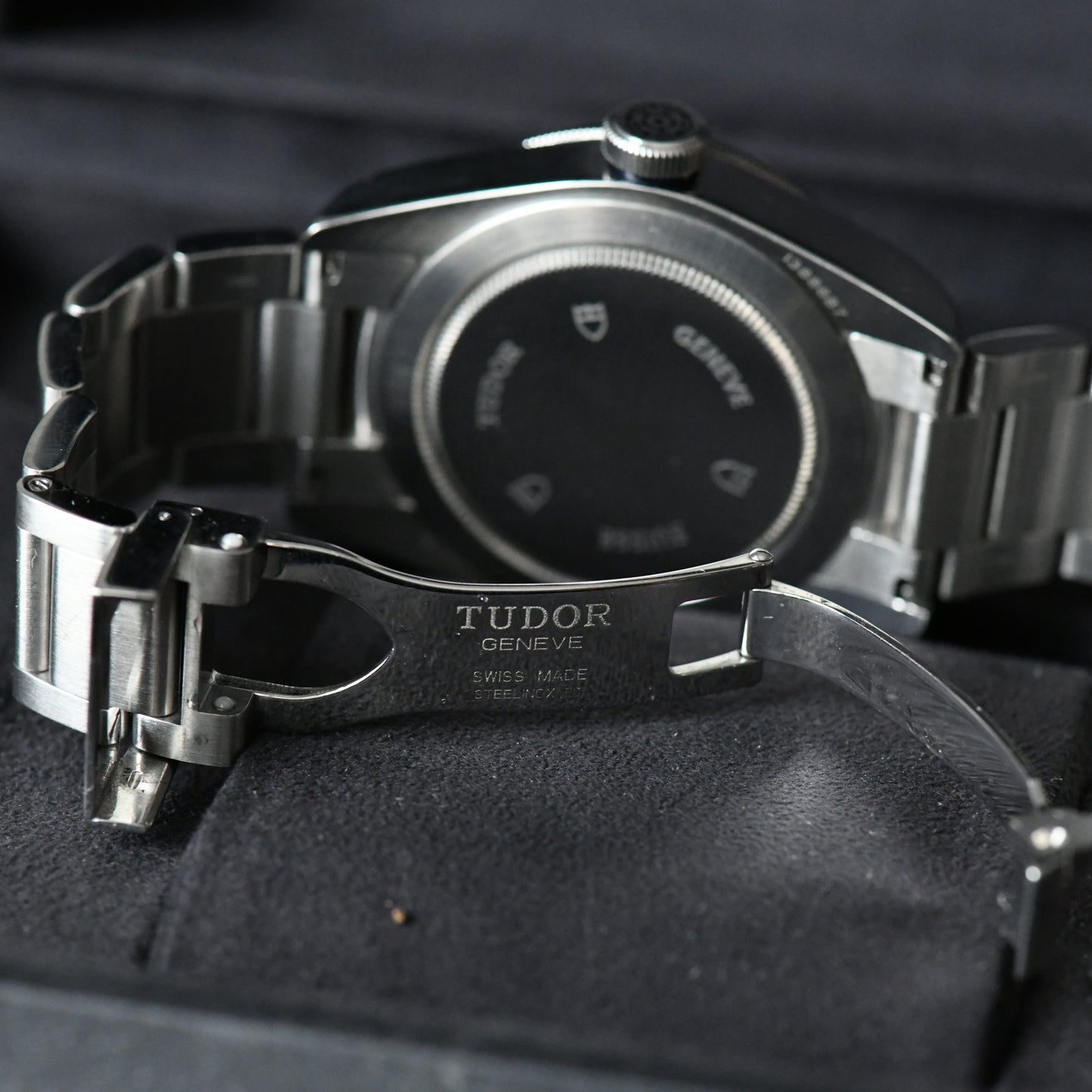 Tudor Black Bay Smiley Blue Bezel Rose 200m Dive Watch 79220B Boxed & Papers