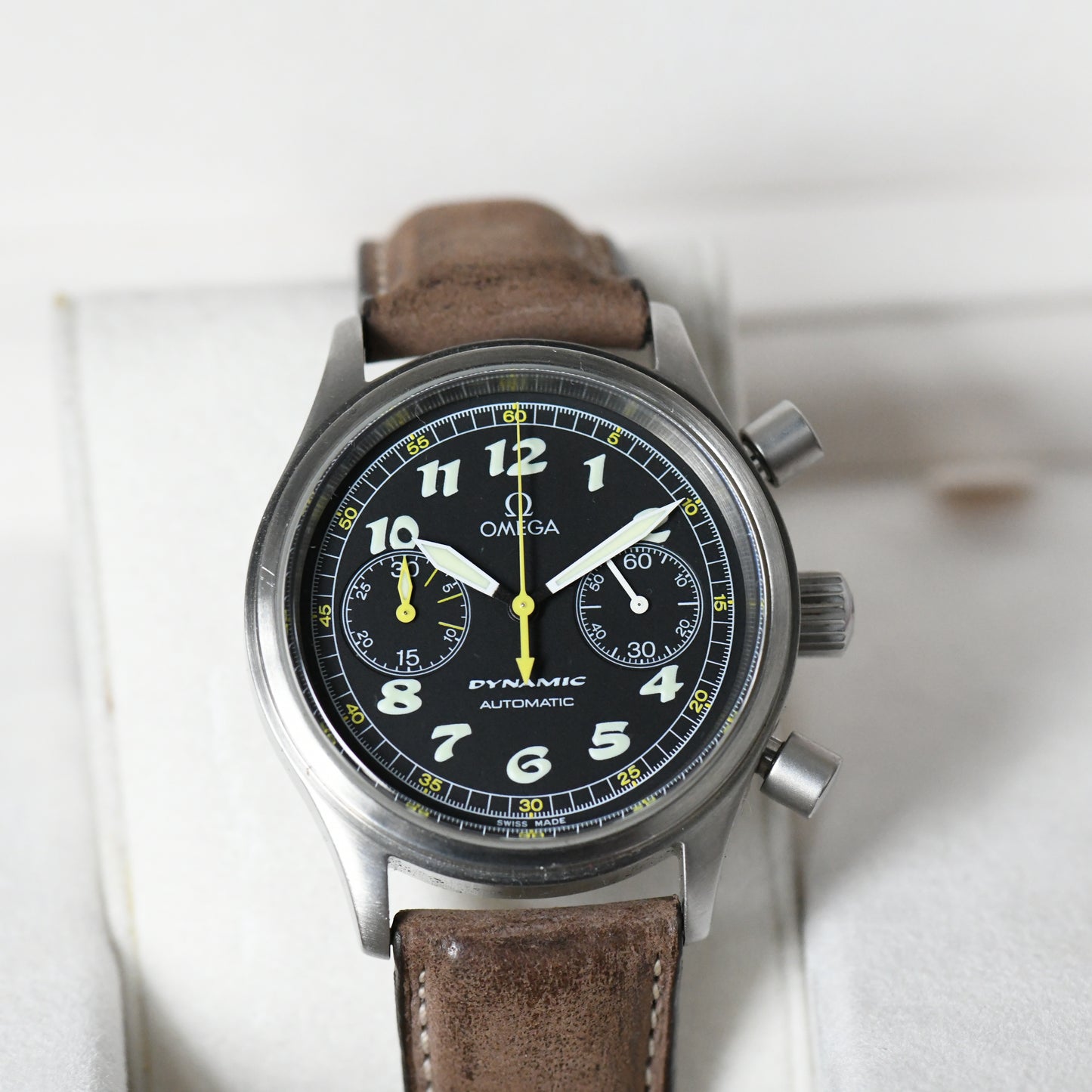 Omega Dynamic III Chronograph Automatic Black Dial Watch Ref 5240.50 - Boxed