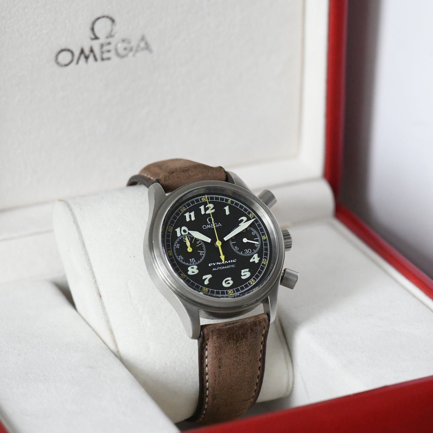 Omega Dynamic III Chronograph Automatic Black Dial Watch Ref 5240.50 - Boxed