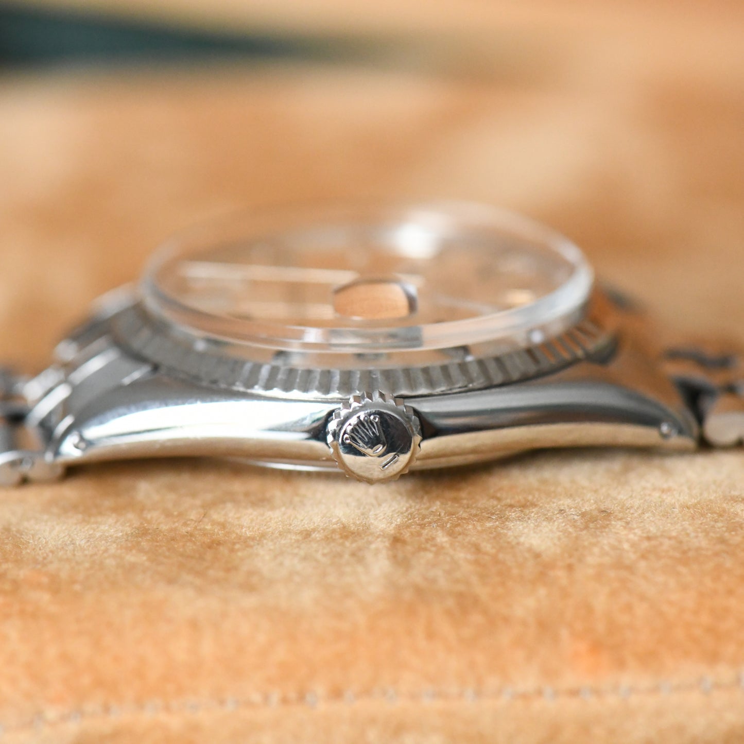 Rolex Datejust Steel & White Gold 36mm Silver Pie-Pan Dial Vintage Ref 1601 Boxed