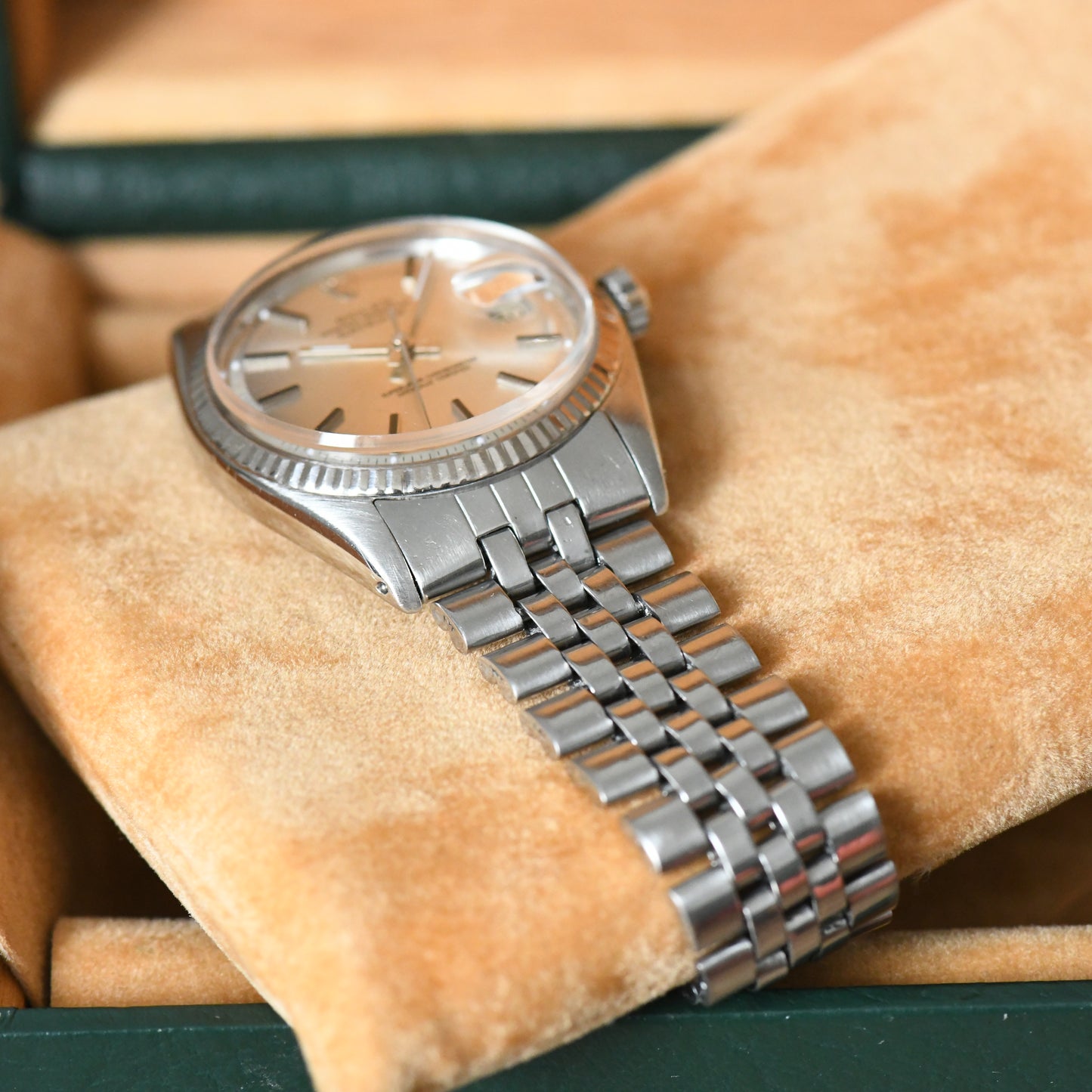 Rolex Datejust Steel & White Gold 36mm Silver Pie-Pan Dial Vintage Ref 1601 Boxed