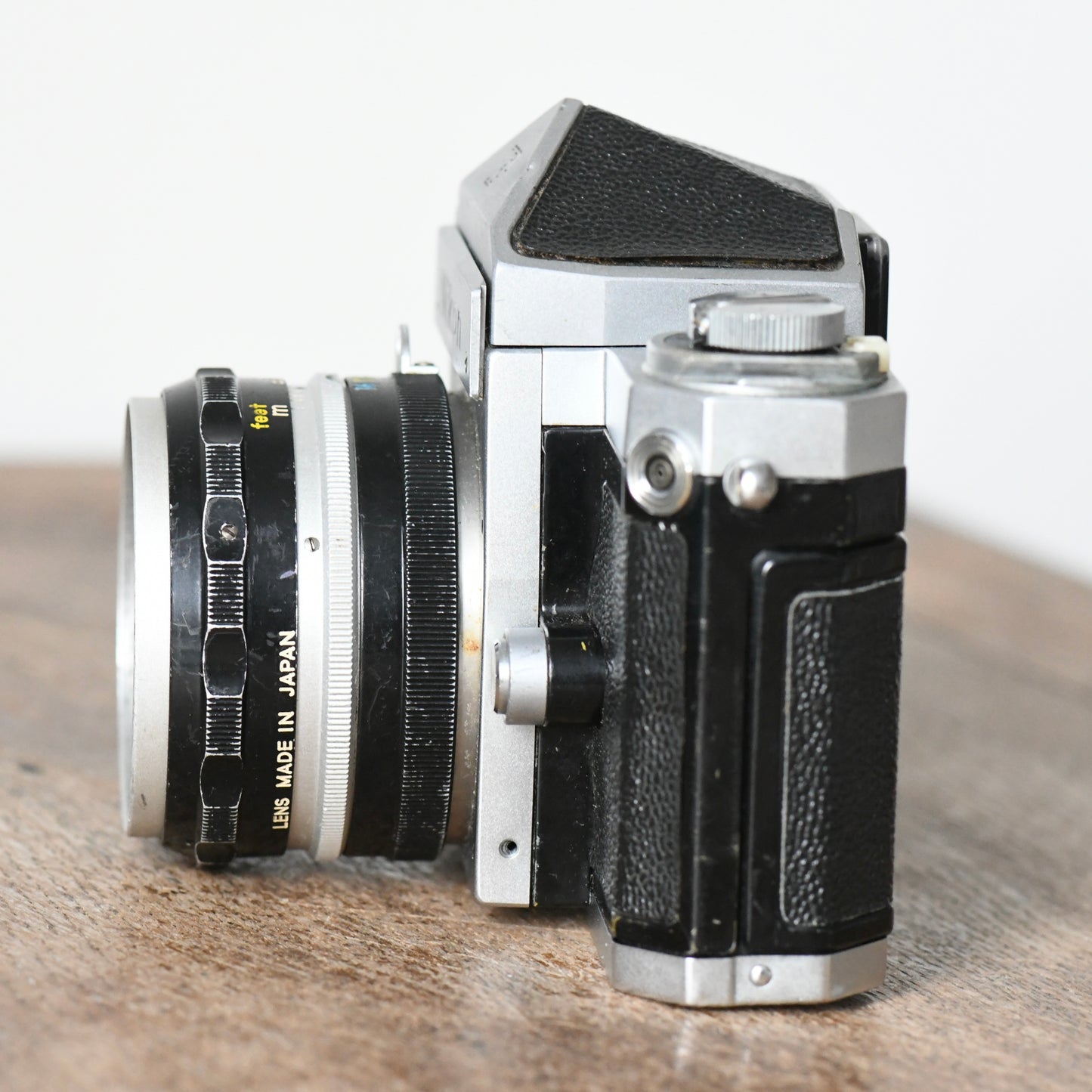 Nikon F Plain Prism 35mm Film Camera Early Nippon Kogaku + 50mm F2 Nikkor Lens