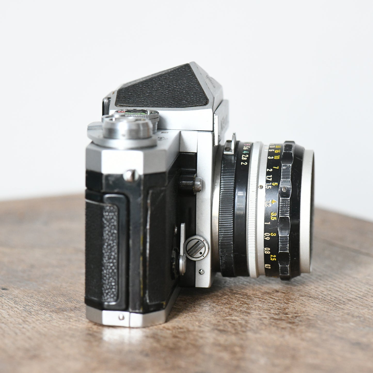 Nikon F Plain Prism 35mm Film Camera Early Nippon Kogaku + 50mm F2 Nikkor Lens