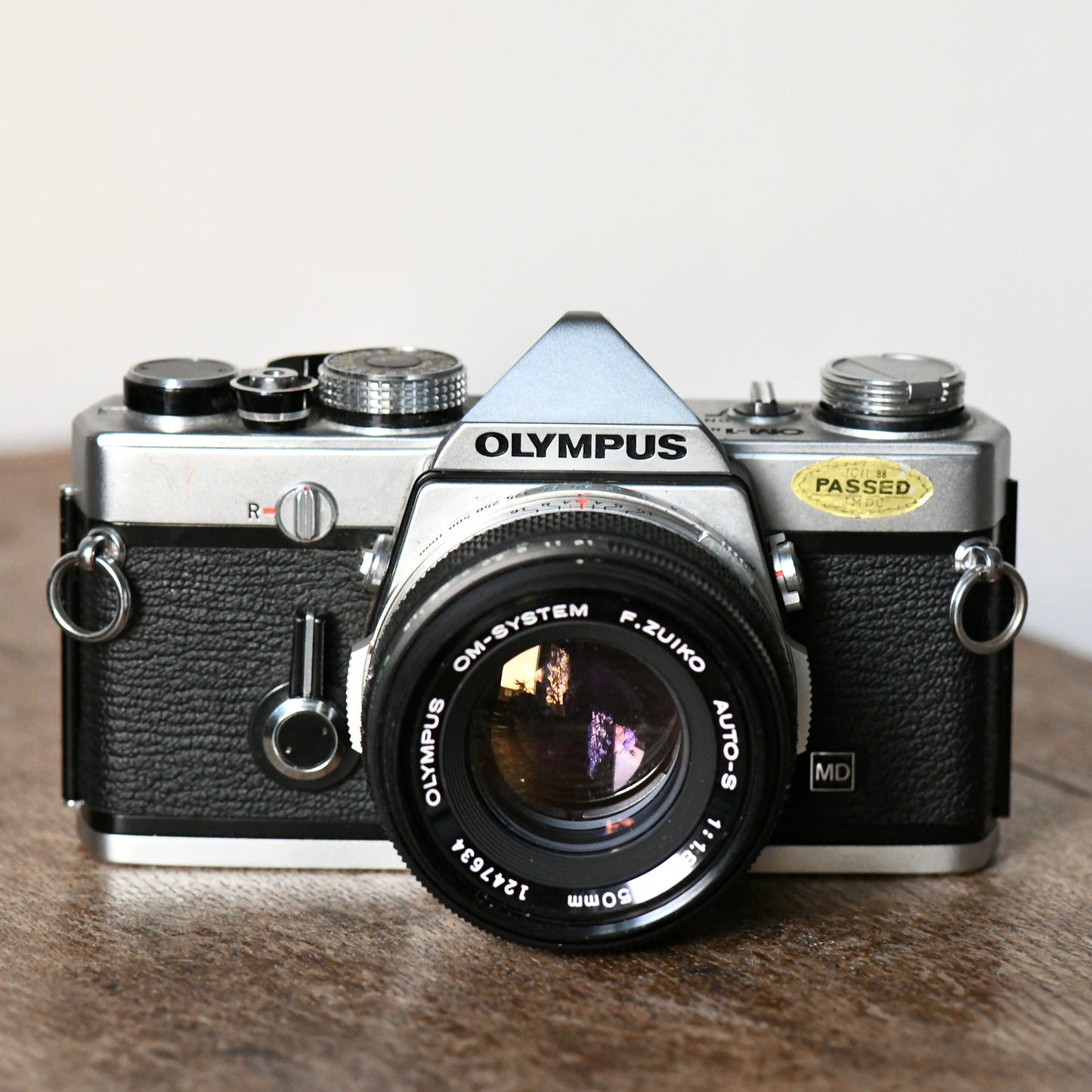 Olympus OM-1N Silver 35mm Film SLR Camera + 50mm F1.8 Zuiko Lens New Light Seals