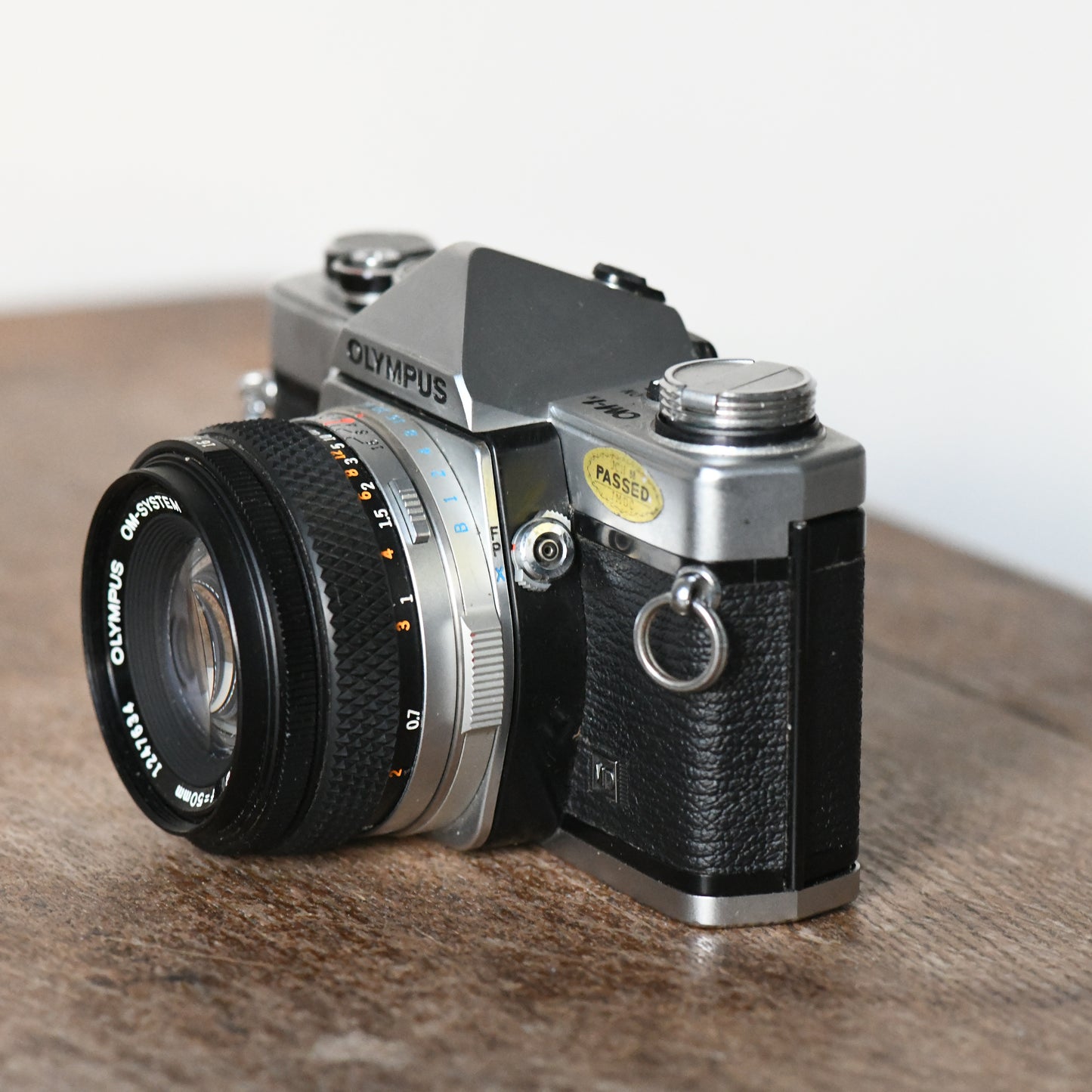 Olympus OM-1N Silver 35mm Film SLR Camera + 50mm F1.8 Zuiko Lens New Light Seals