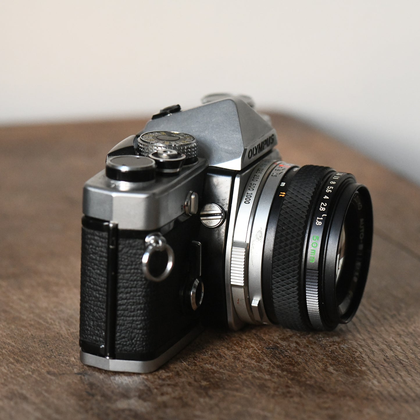 Olympus OM-1N Silver 35mm Film SLR Camera + 50mm F1.8 Zuiko Lens New Light Seals