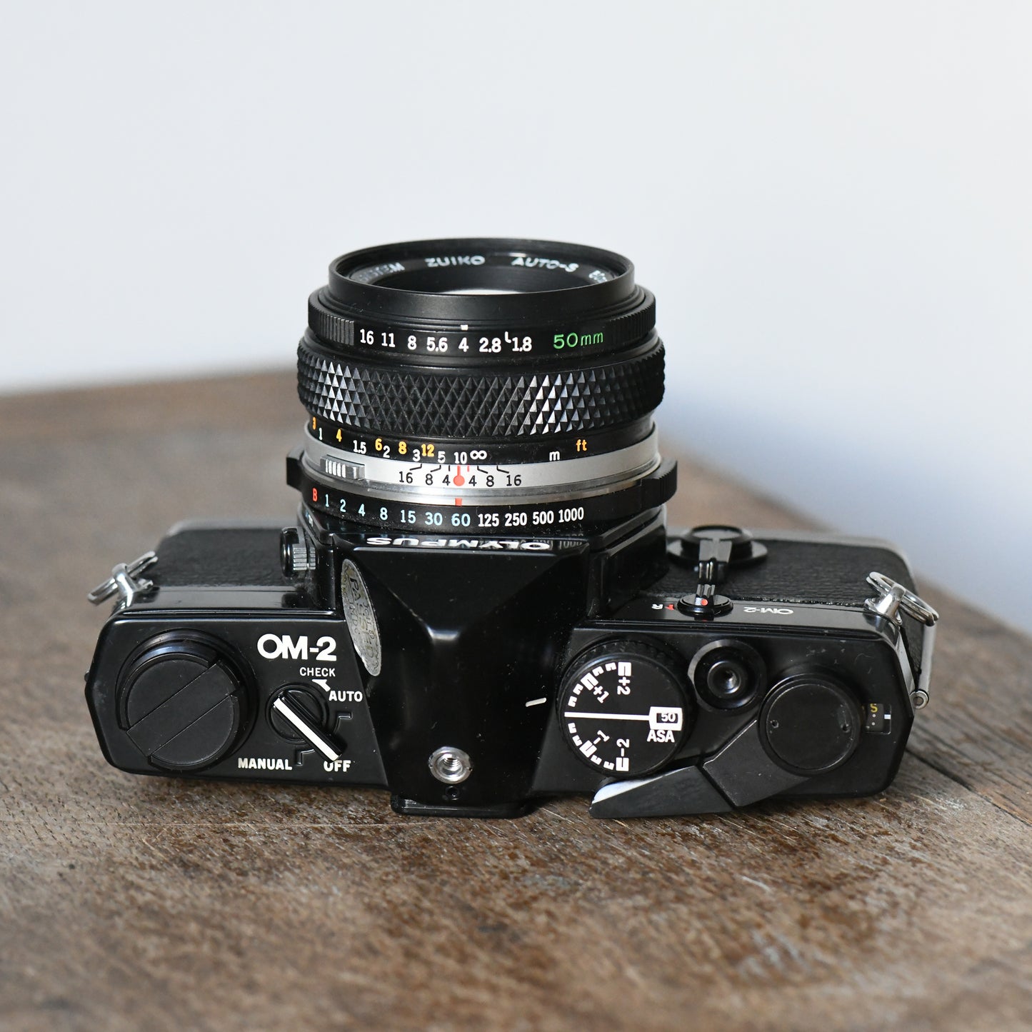 Olympus OM-2 Black 35mm Film SLR Camera + 50mm f/1.8 Lens Kit - New Light Seals