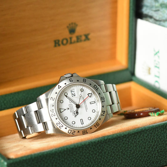 Rolex Explorer II Polar White Oyster - A Serial 2000 - 16570 - Boxed & Papers