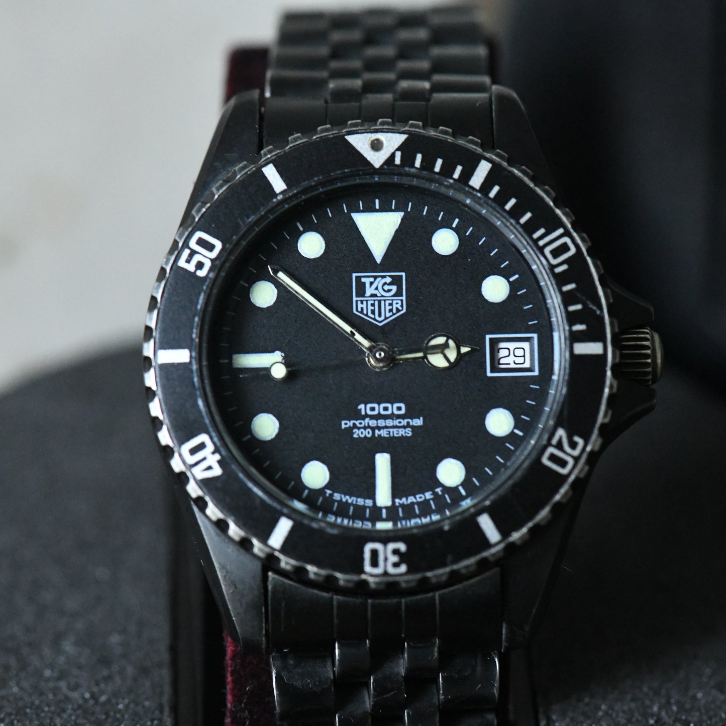 TAG Heuer 1000 Black PVD Rare 35mm Diver Quartz - Bond - 980.026 - Boxed