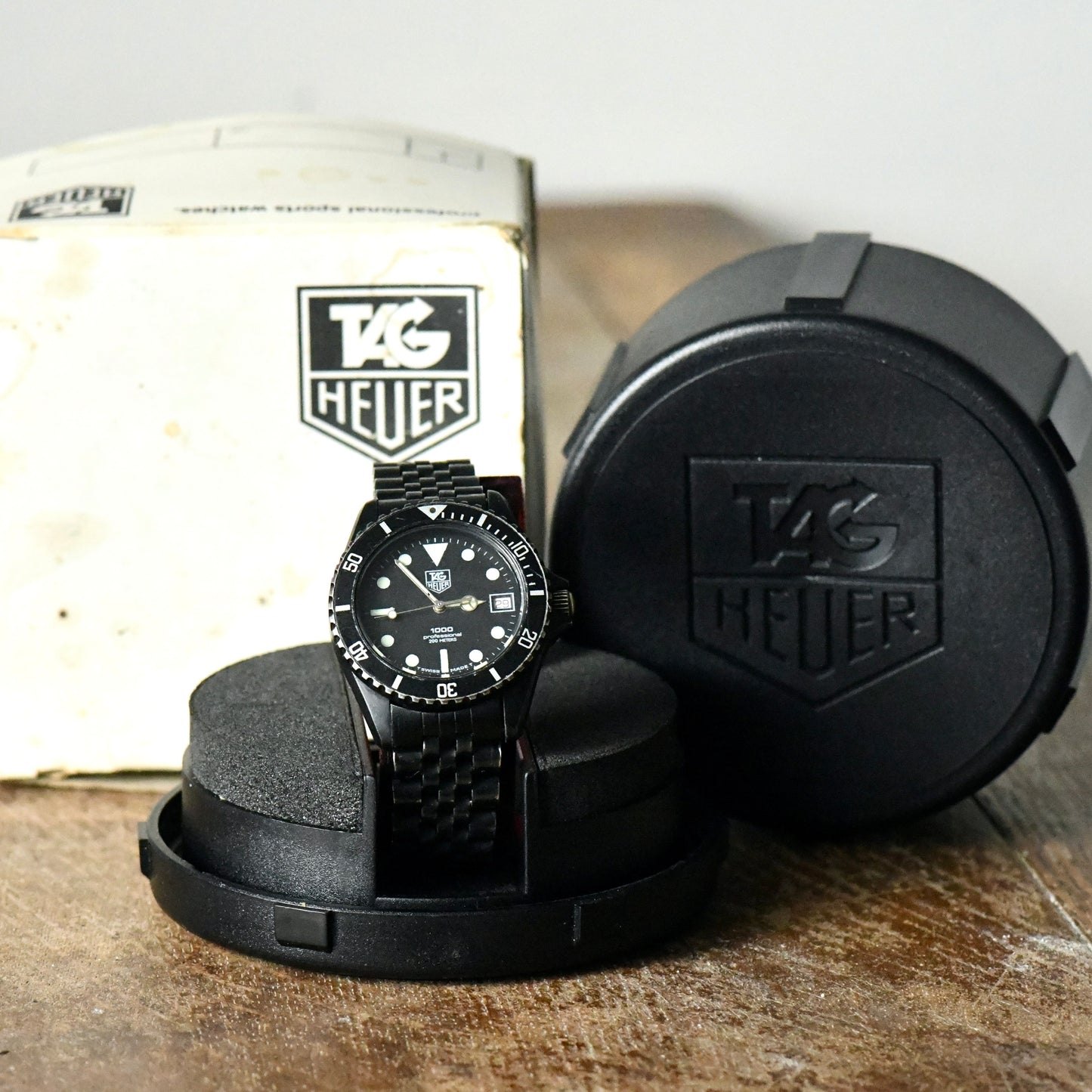 TAG Heuer 1000 Black PVD Rare 35mm Diver Quartz - Bond - 980.026 - Boxed