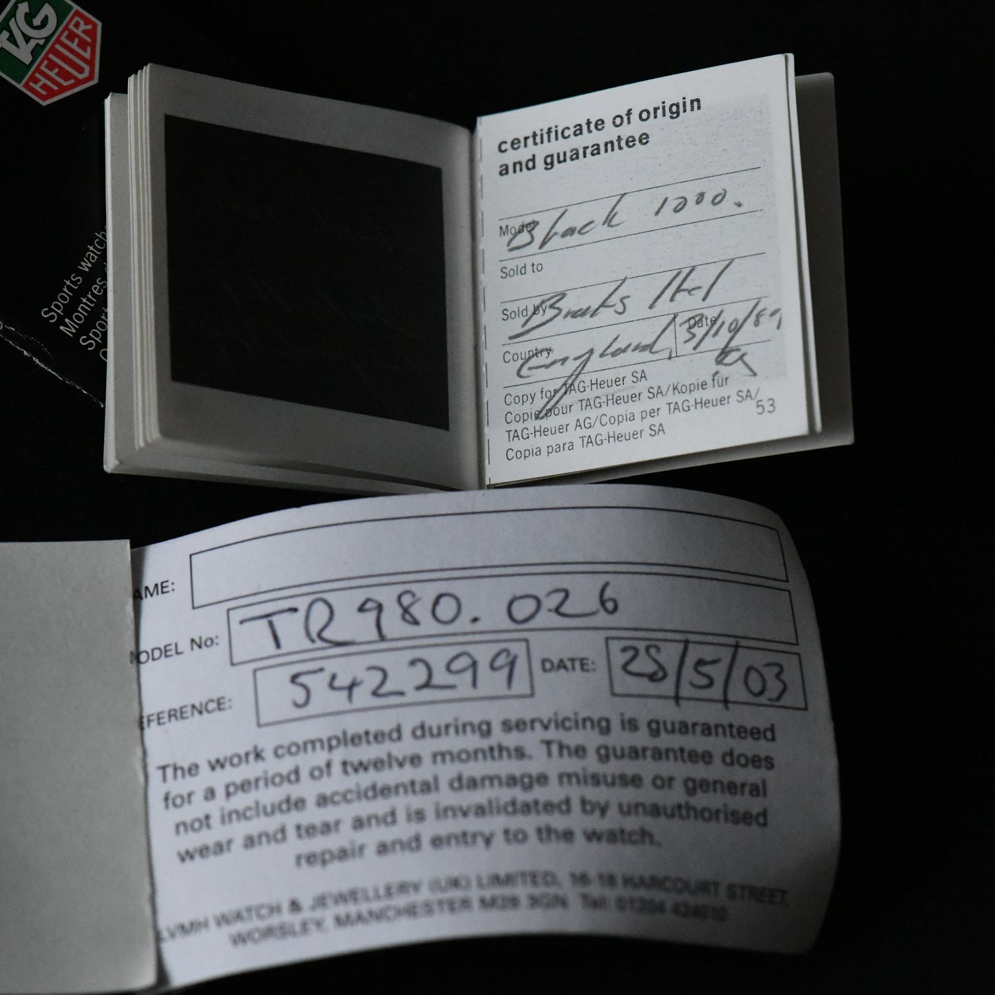 TAG Heuer 1000 Black PVD Rare 35mm Diver Quartz - 980.026N - With Papers