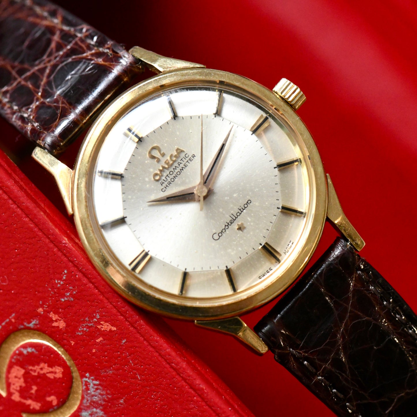 Omega Constellation 18k Solid Gold Pie Pan - Dog Leg - 18ct - 1962 - Men's Watch