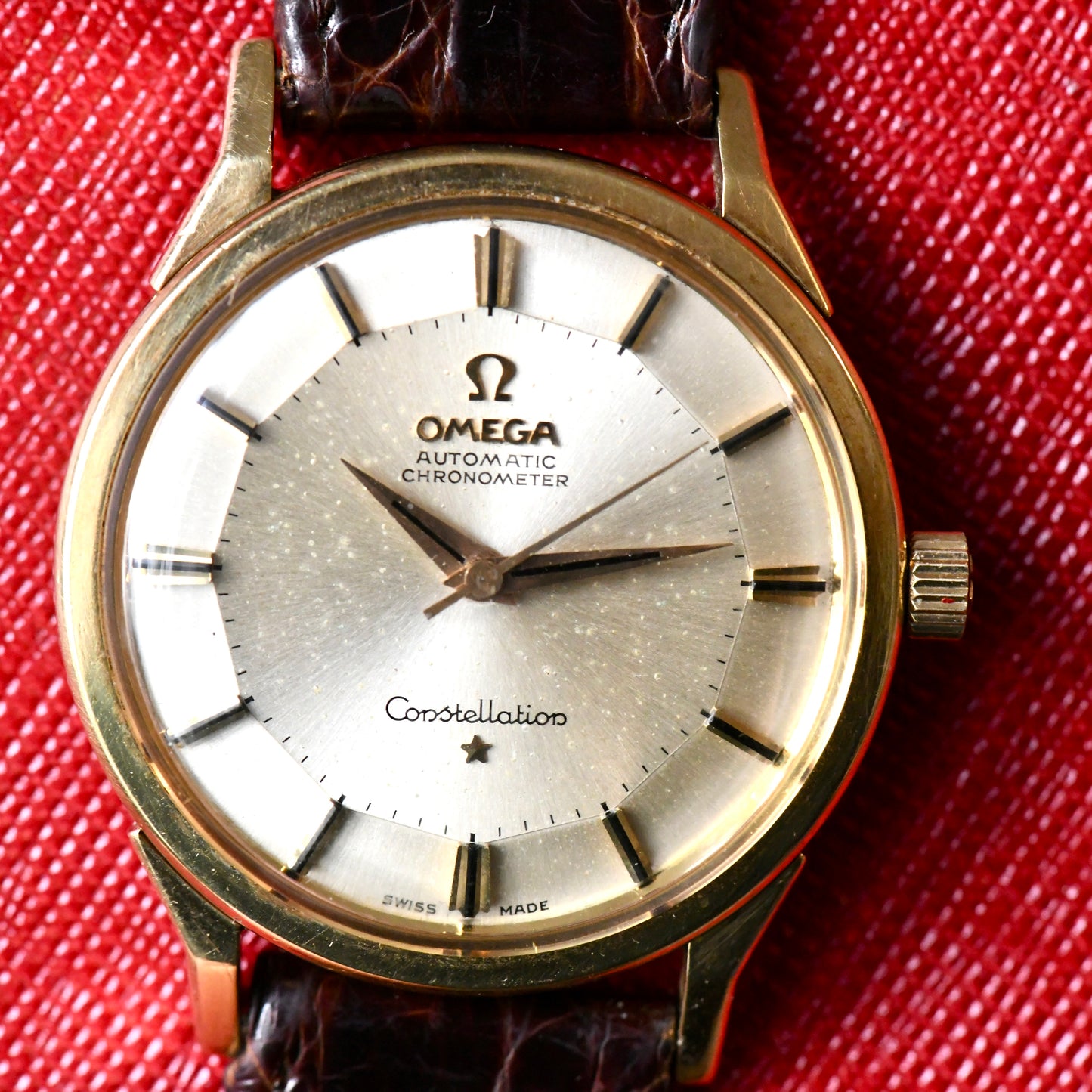 Omega Constellation 18k Solid Gold Pie Pan - Dog Leg - 18ct - 1962 - Men's Watch