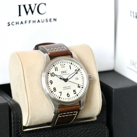 IWC Pilot Mark XVIII White Dial IW327012 Men's Watch - 2019 - Boxed & Papers
