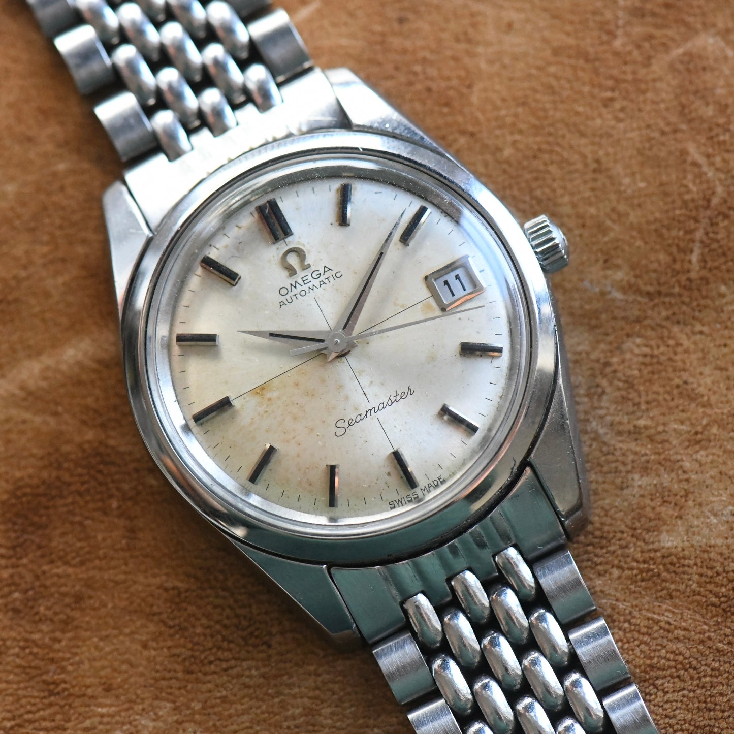 Omega Seamaster 1968 Automatic Cross Hair 166.010 Stainless Steel Watch Cal.565