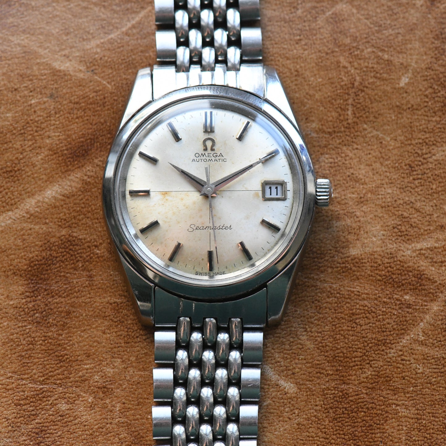 Omega Seamaster 1968 Automatic Cross Hair 166.010 Stainless Steel Watch Cal.565