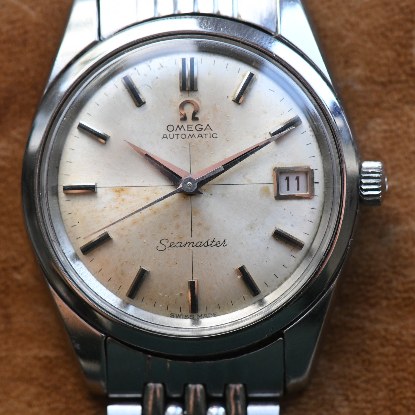 Omega Seamaster 1968 Automatic Cross Hair 166.010 Stainless Steel Watch Cal.565