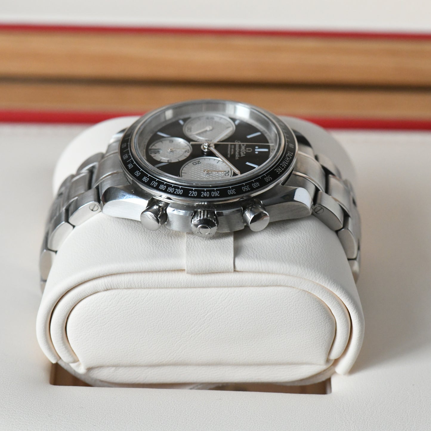 Omega Speedmaster Racing Reverse Panda 2017 Co-Axial Chronograph - Box & Papers