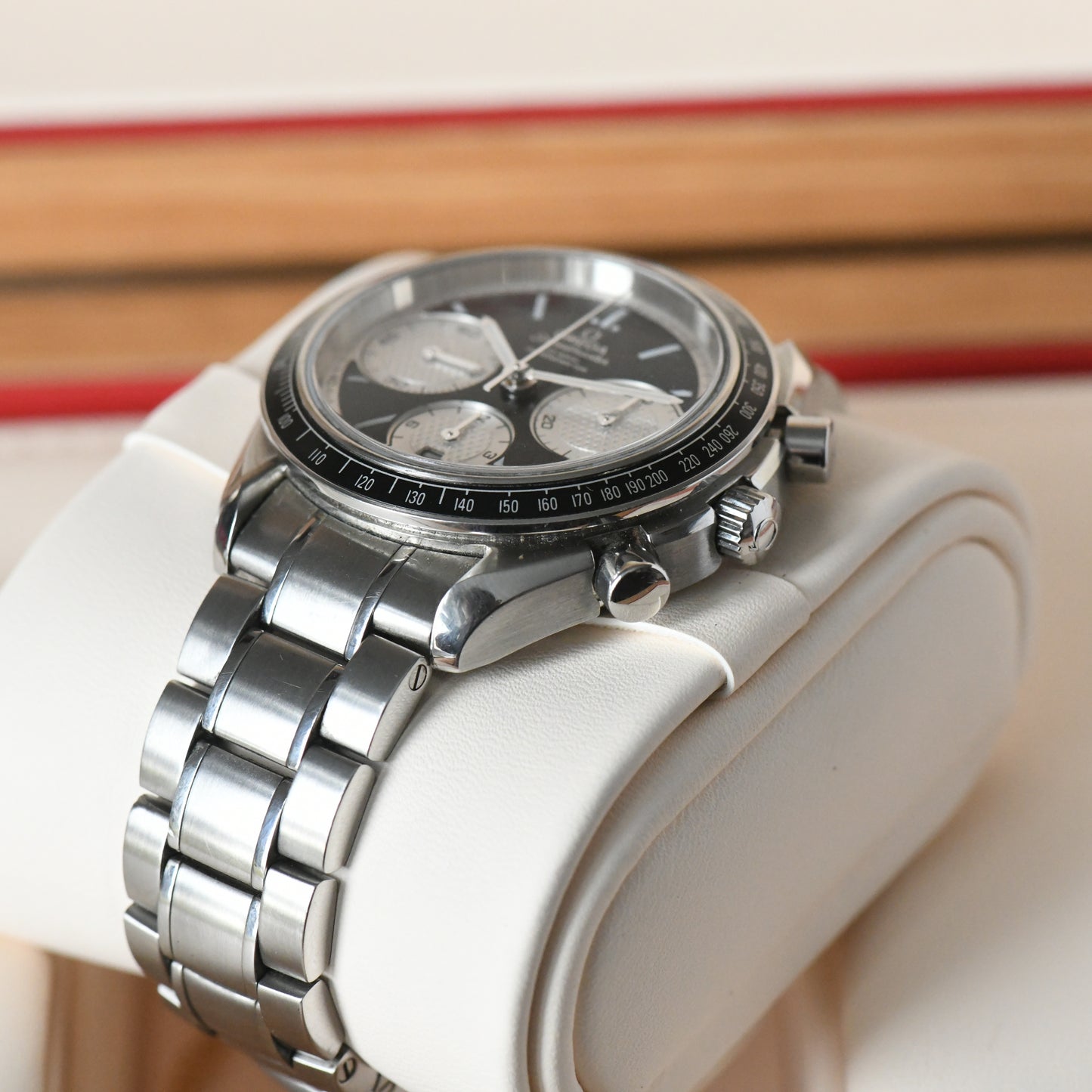 Omega Speedmaster Racing Reverse Panda 2017 Co-Axial Chronograph - Box & Papers