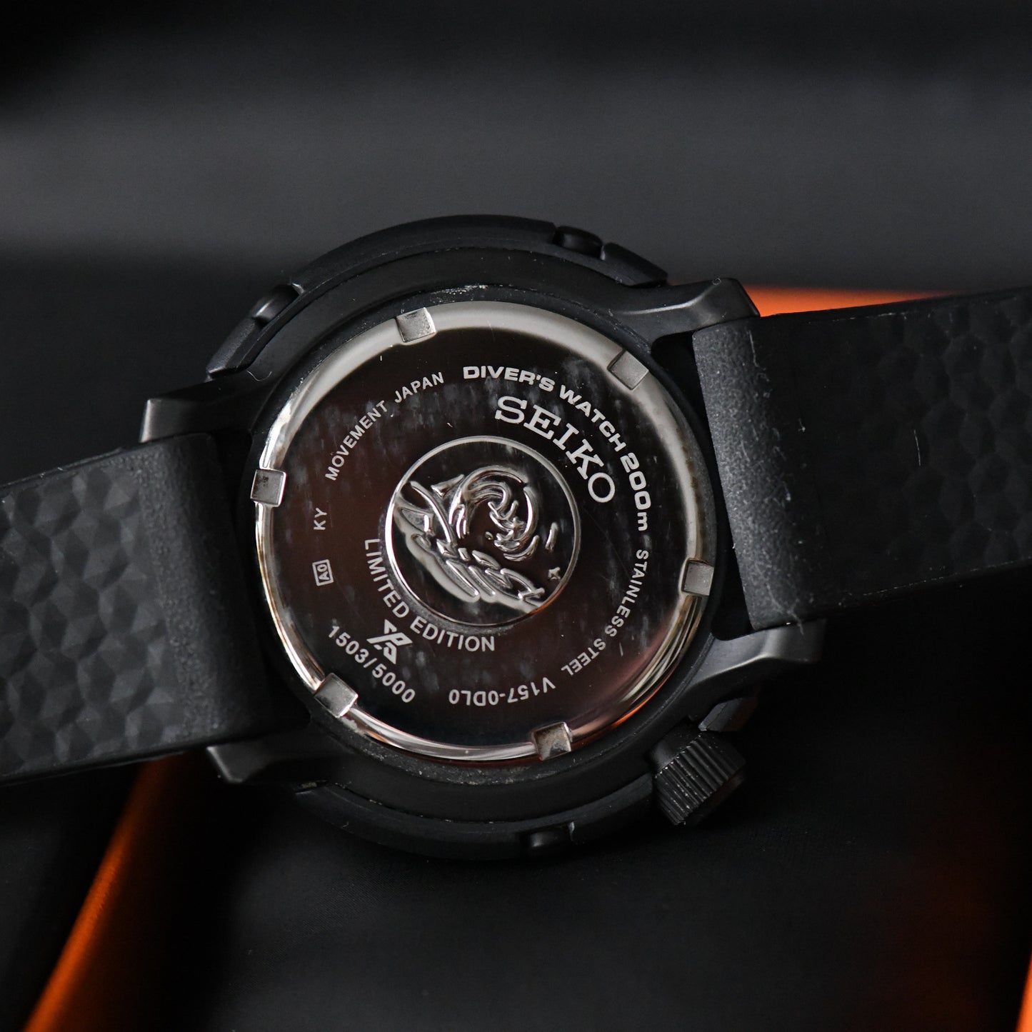 Seiko Tuna Black Series Limited Edition Solar Prospex Dive SNE577P1 Box & Papers