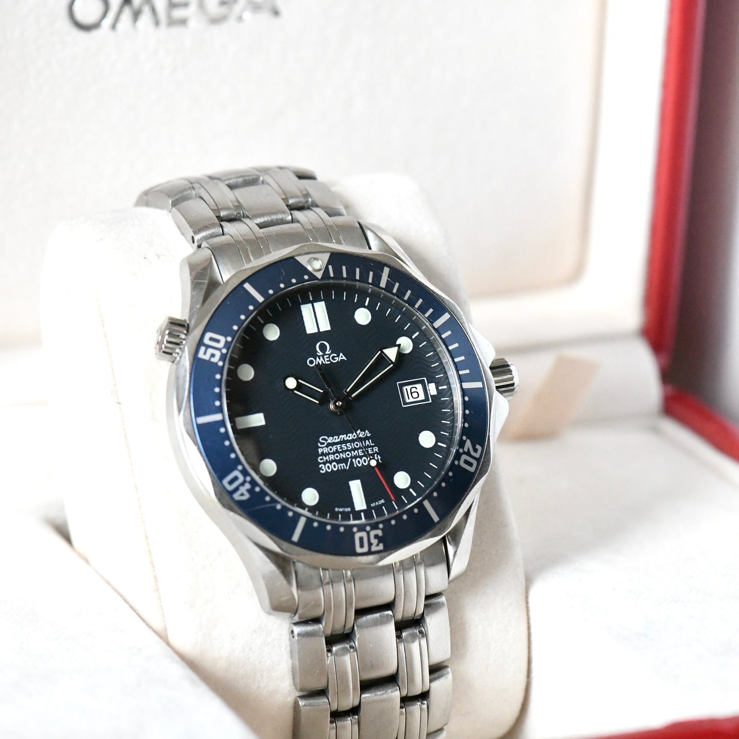 Omega Seamaster 300m Professional Blue Full Size Auto 41mm Watch 2531.80 - Boxed