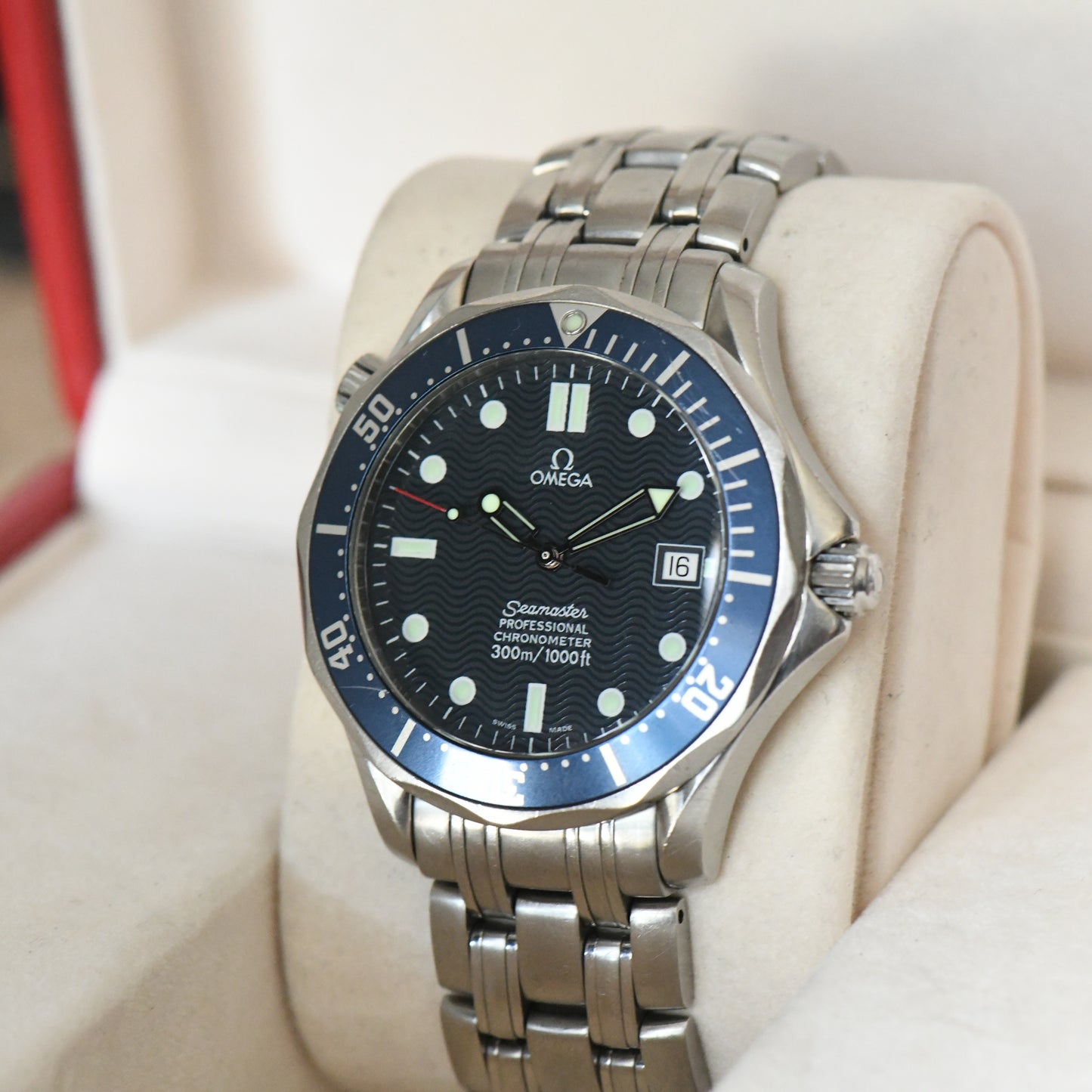 Omega Seamaster 300m Professional Blue Full Size Auto 41mm Watch 2531.80 - Boxed