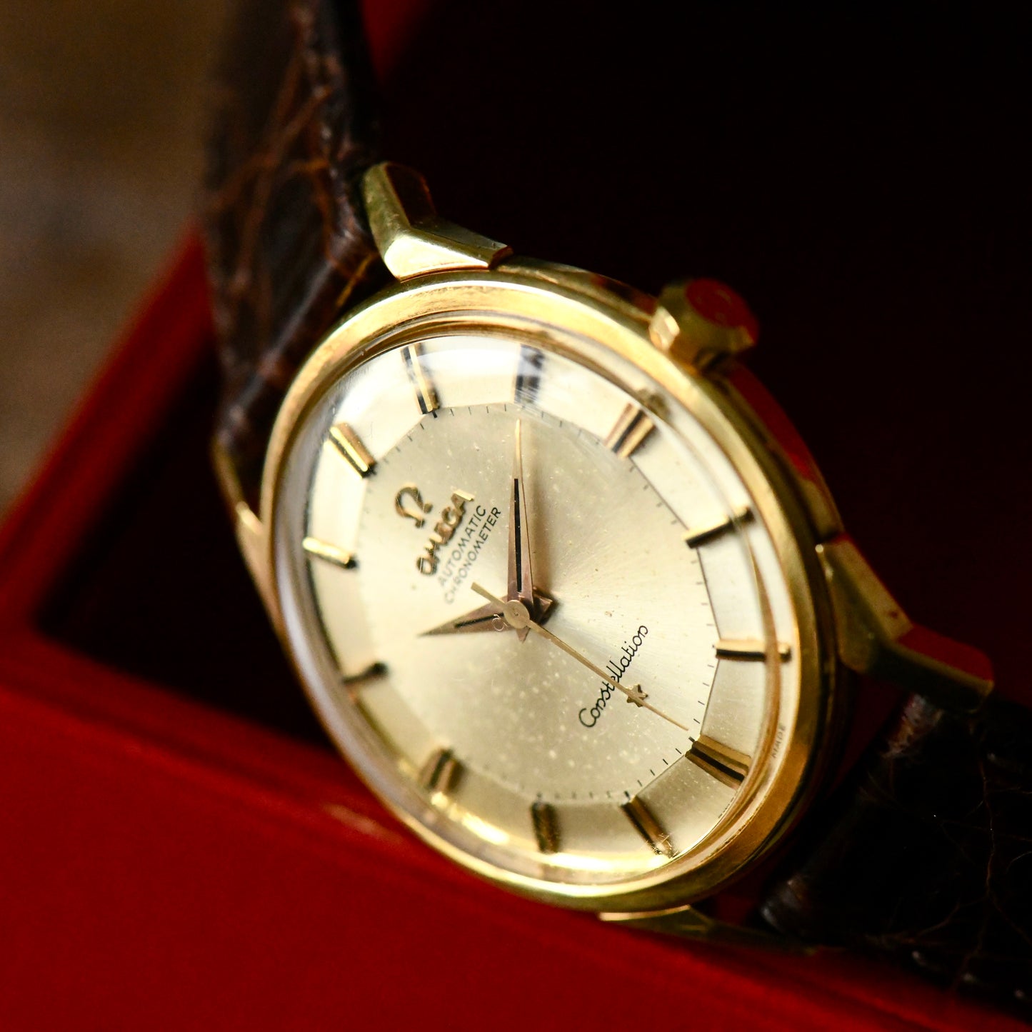 Omega Constellation 18k Solid Gold Pie Pan - Dog Leg - 18ct - 1962 - Men's Watch