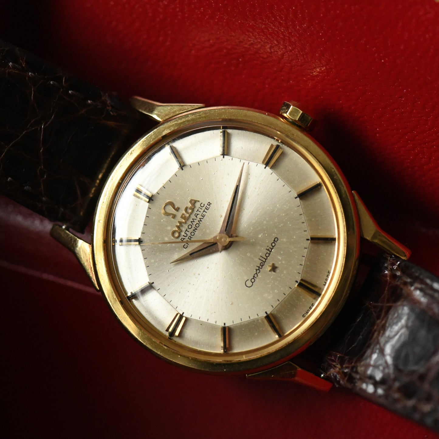 Omega Constellation 18k Solid Gold Pie Pan - Dog Leg - 18ct - 1962 - Men's Watch