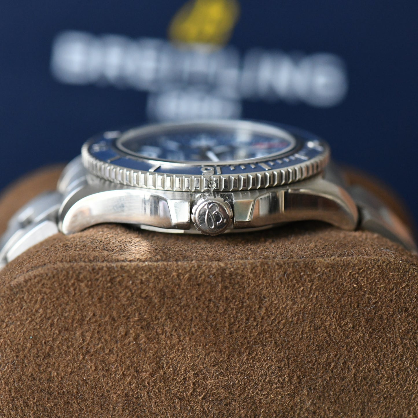 Breitling Superocean II 44 Blue Dial Dive Watch 1000m 2019 Full Set 2024 Service