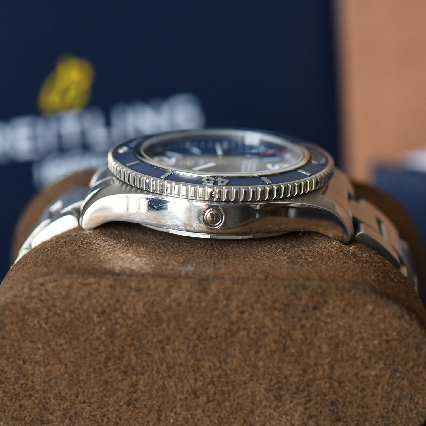 Breitling Superocean II 44 Blue Dial Dive Watch 1000m 2019 Full Set 2024 Service