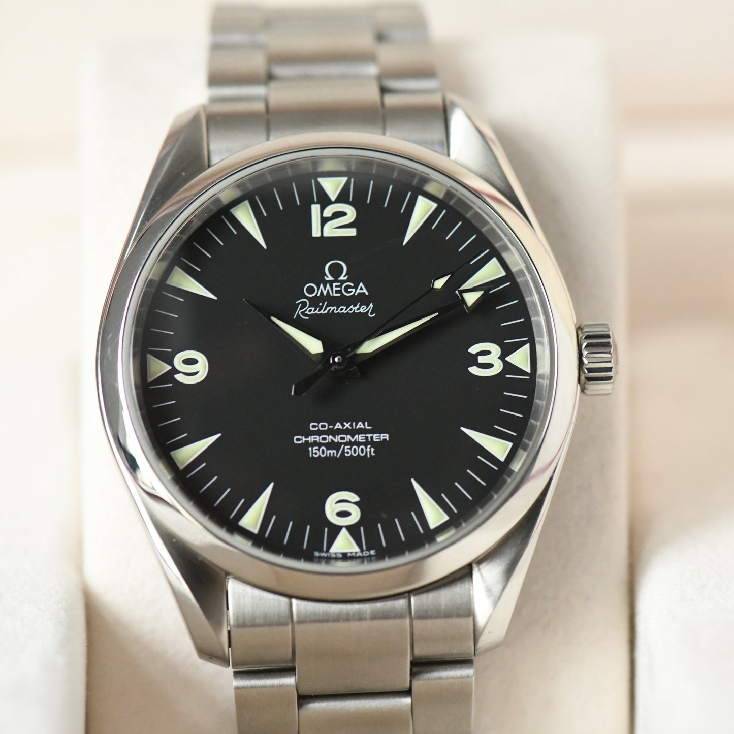 Omega Railmaster Seamaster 41mm Automatic Watch 2502.52 Full Set - Box & Papers
