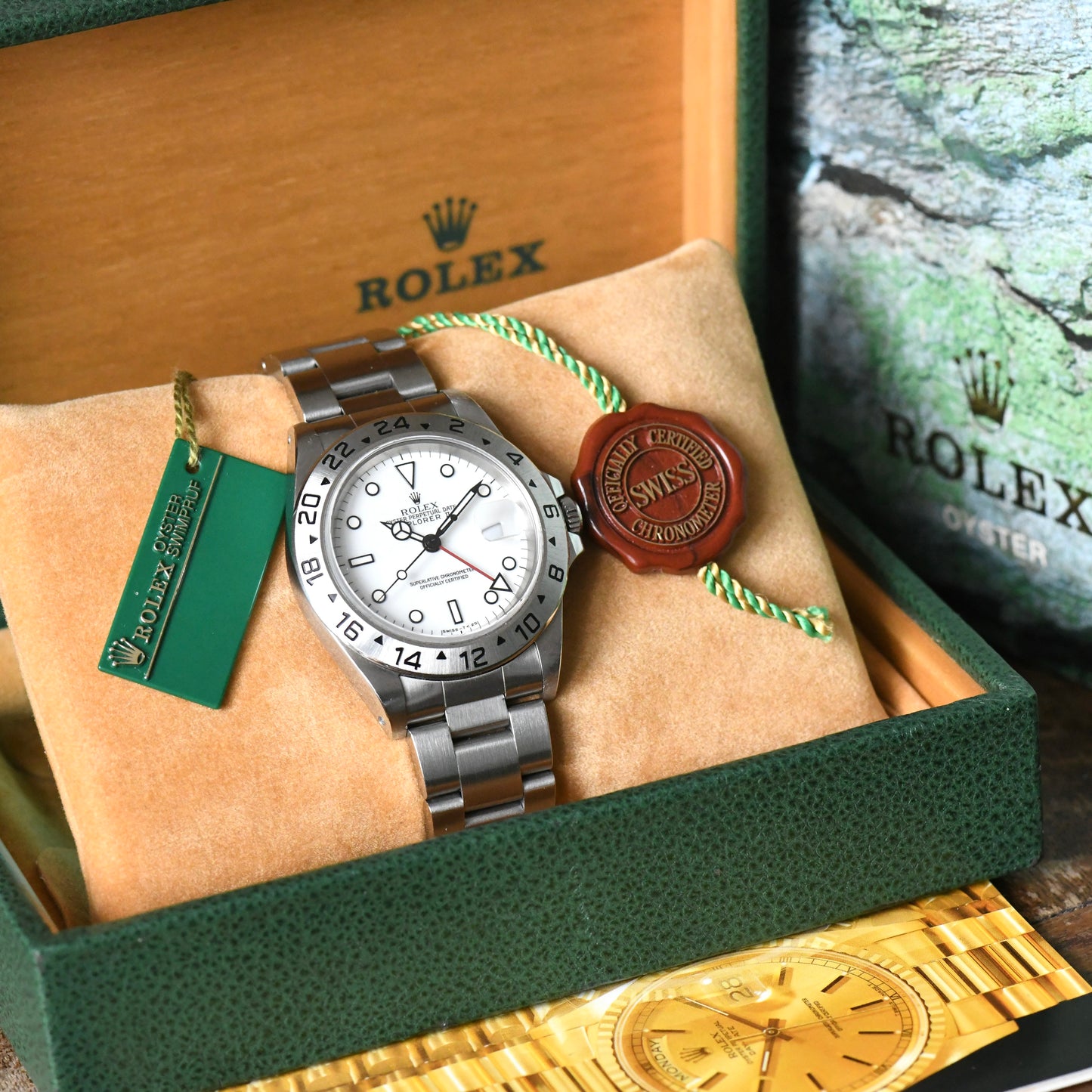 Rolex Explorer II Polar White Dial Oyster U Serial 1998 16570 - Boxed Set