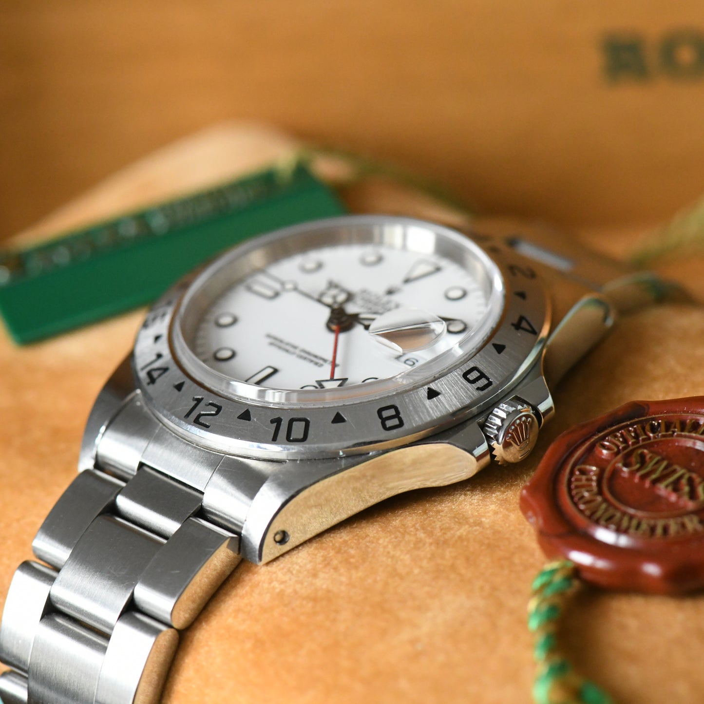 Rolex Explorer II Polar White Dial Oyster U Serial 1998 16570 - Boxed Set