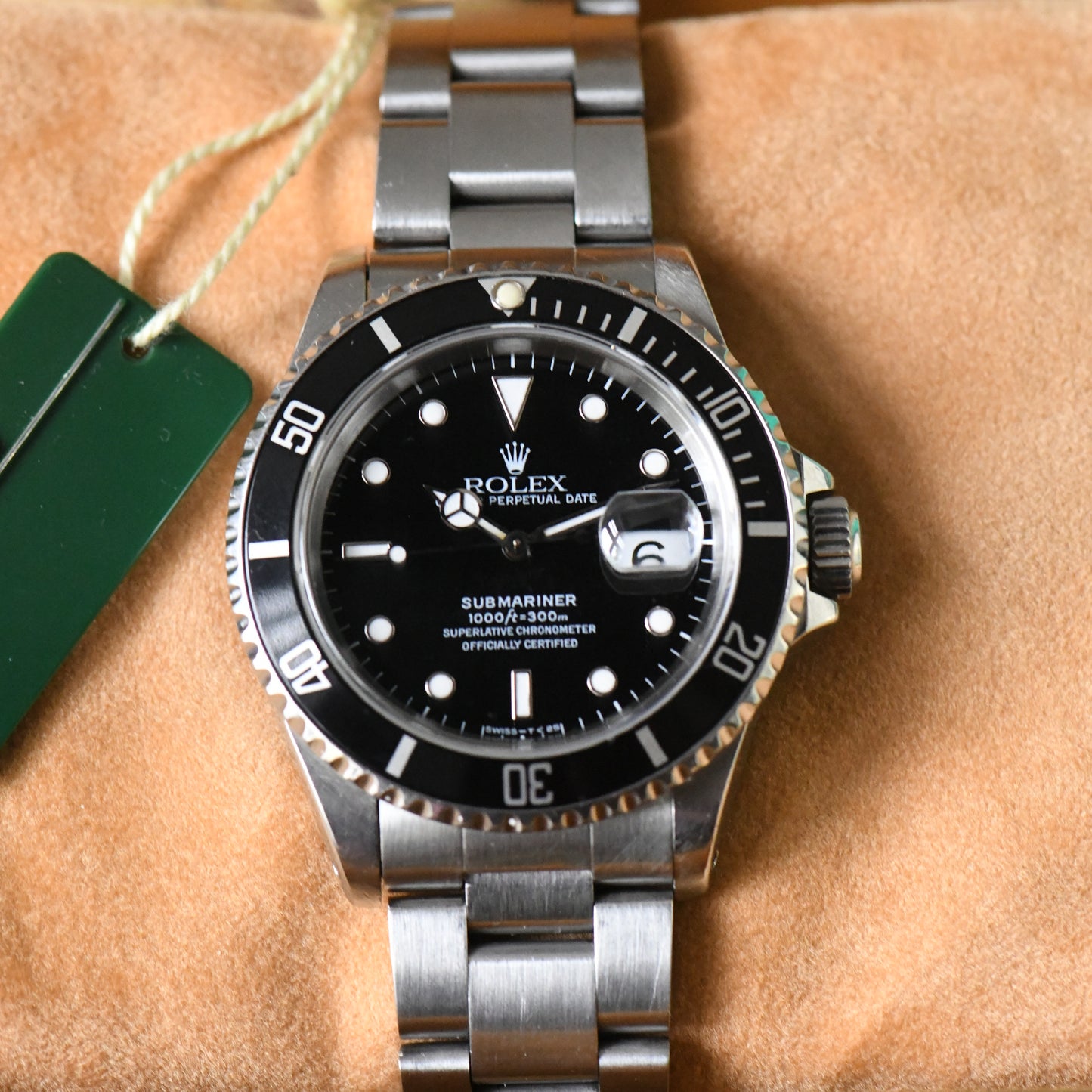 Rolex Submariner Date 16610 Oyster Perpetual 1991 X Serial Dive Watch Boxed Set