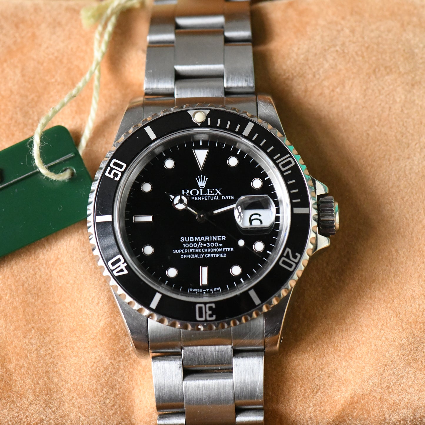 Rolex Submariner Date 16610 Oyster Perpetual 1991 X Serial Dive Watch Boxed Set