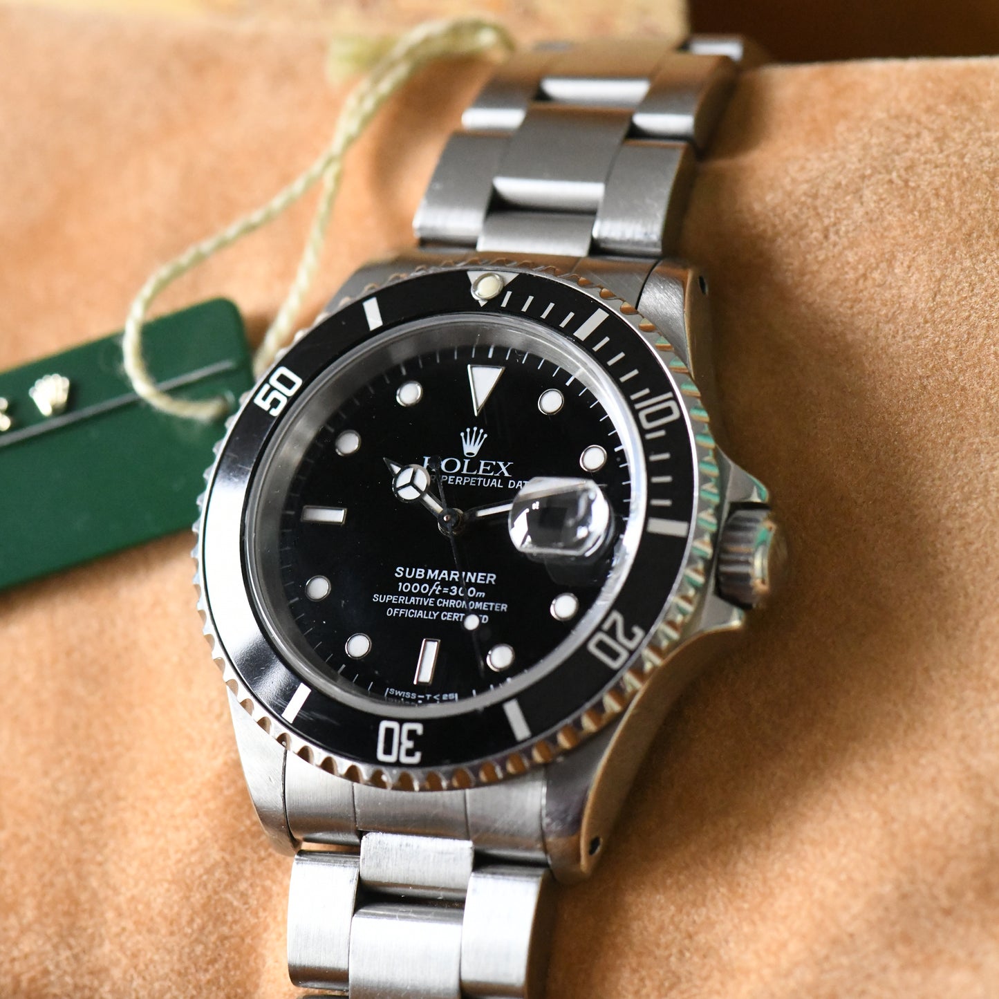 Rolex Submariner Date 16610 Oyster Perpetual 1991 X Serial Dive Watch Boxed Set