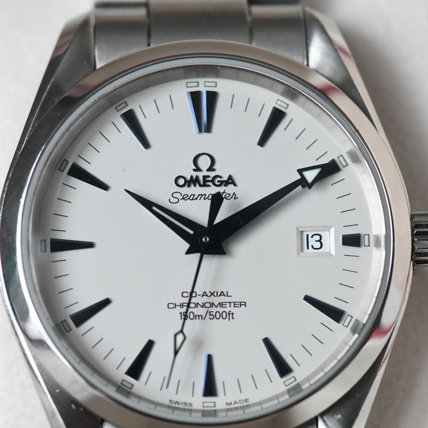 Omega Seamaster Aqua Terra White Dial Blue Hands - 2503.33 - Full Set B&P