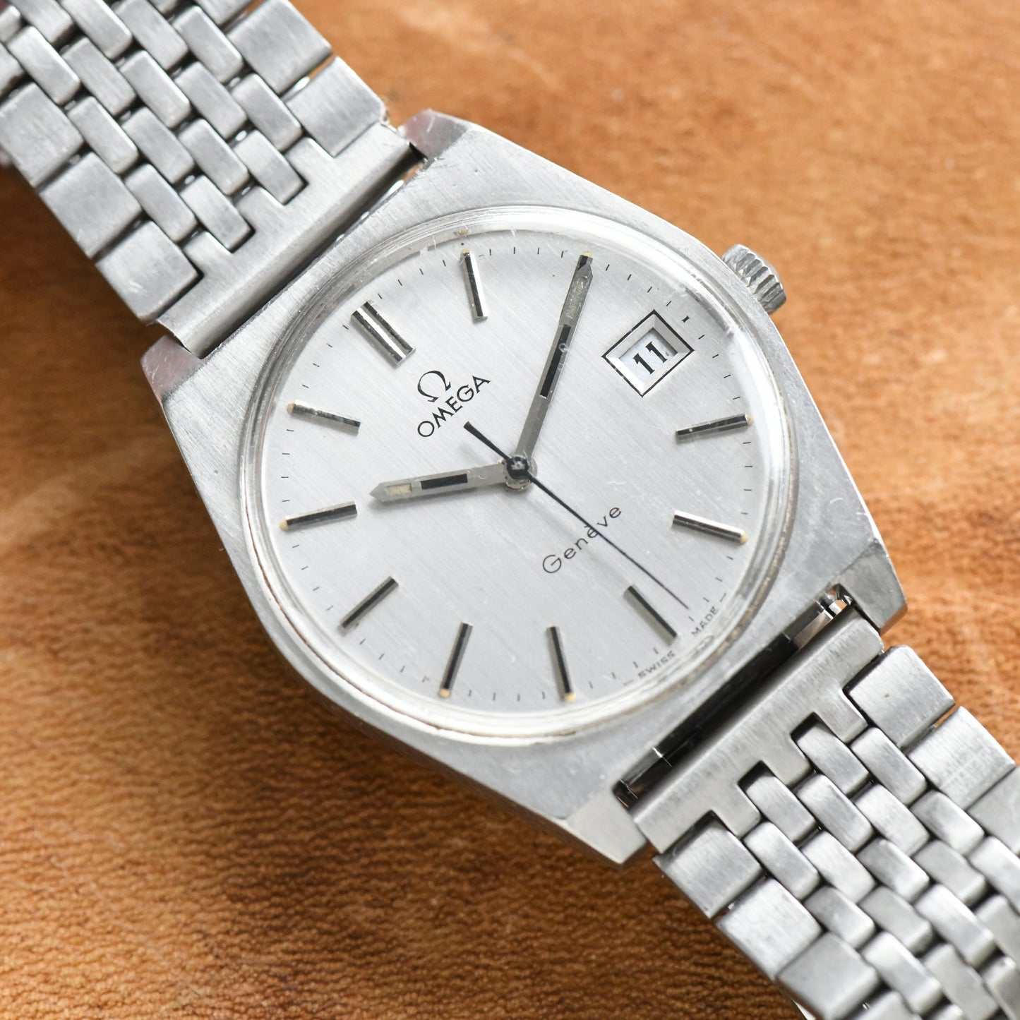 Omega Genève 136.049 Slate Grey Manual Wind 1972 Men's Watch 35mm Cal 613