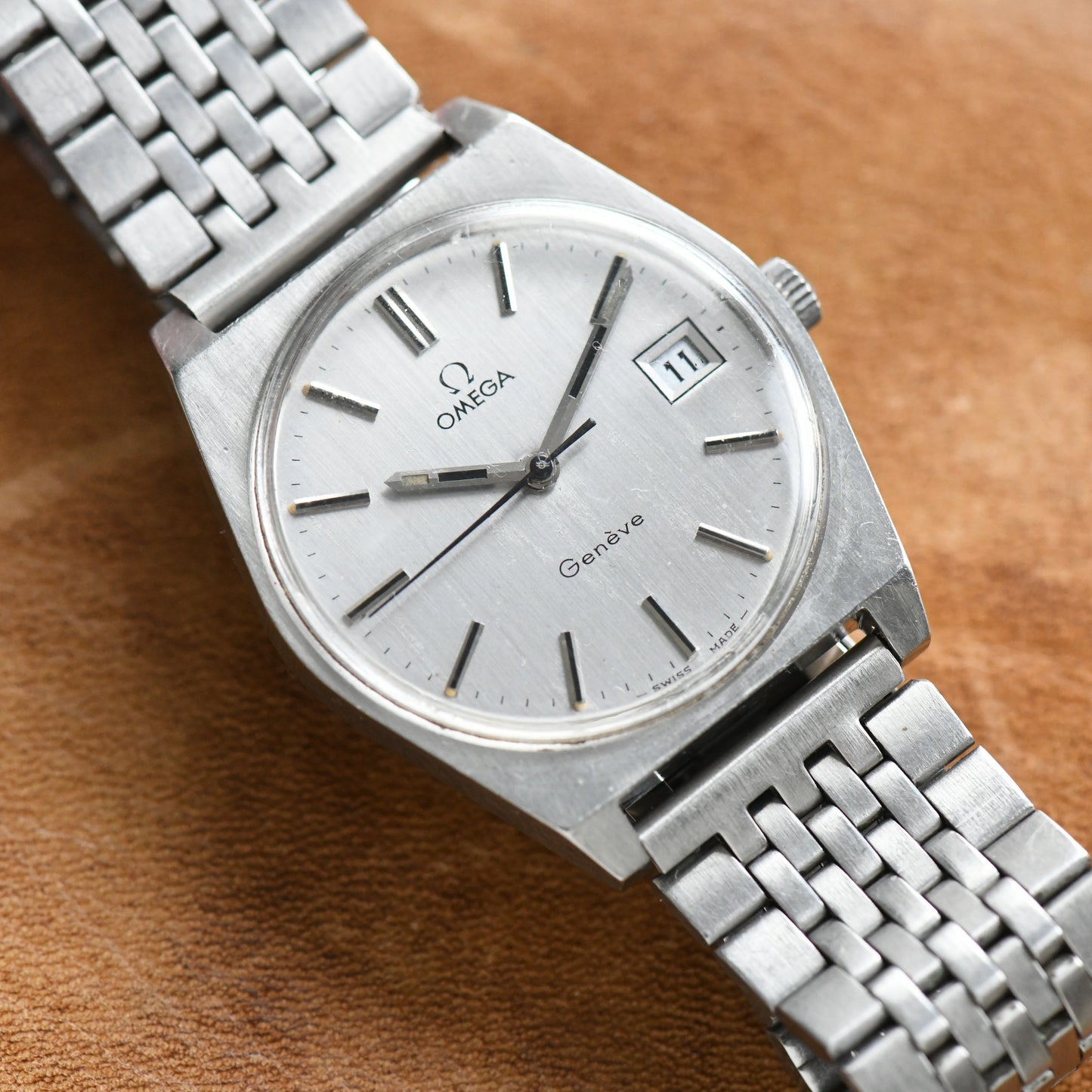 Omega Genève 136.049 Slate Grey Manual Wind 1972 Men's Watch 35mm Cal 613