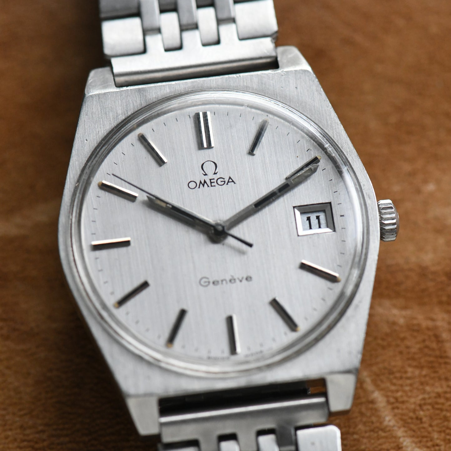 Omega Genève 136.049 Slate Grey Manual Wind 1972 Men's Watch 35mm Cal 613