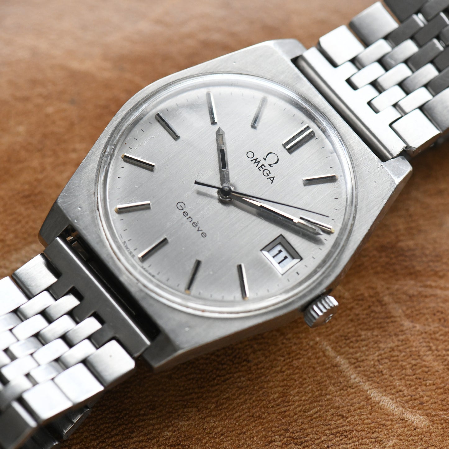 Omega Genève 136.049 Slate Grey Manual Wind 1972 Men's Watch 35mm Cal 613
