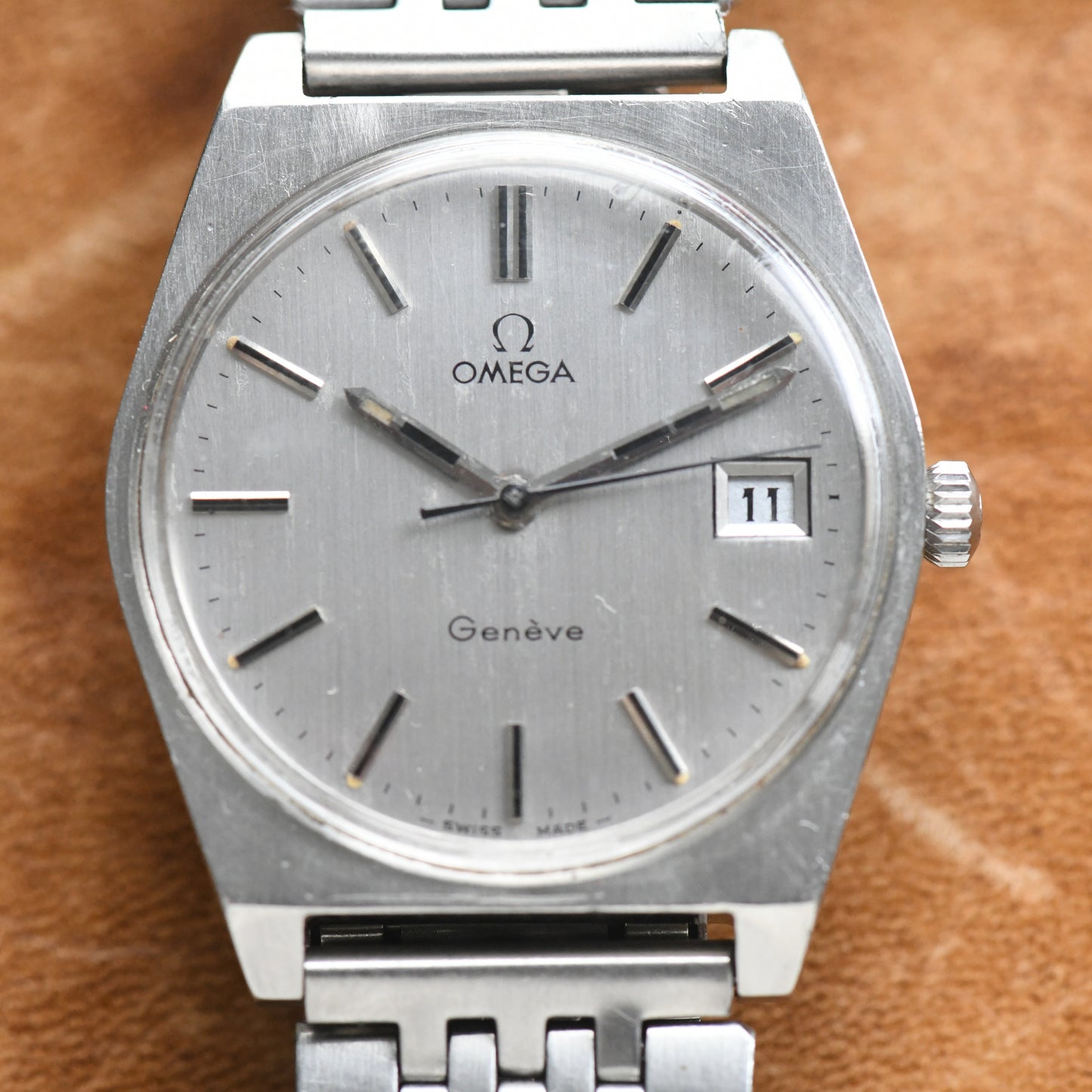 Omega Genève 136.049 Slate Grey Manual Wind 1972 Men's Watch 35mm Cal 613