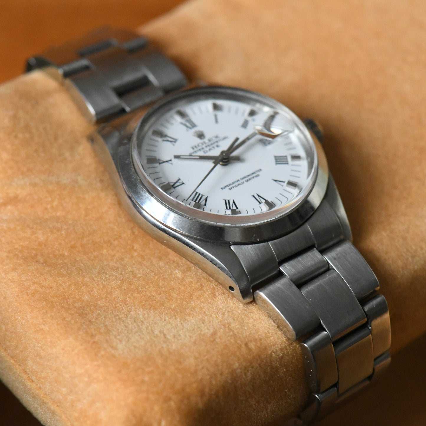 Rolex Oyster Perpetual Date 15000 - White Dial - Roman Numerals - 1982 - Boxed