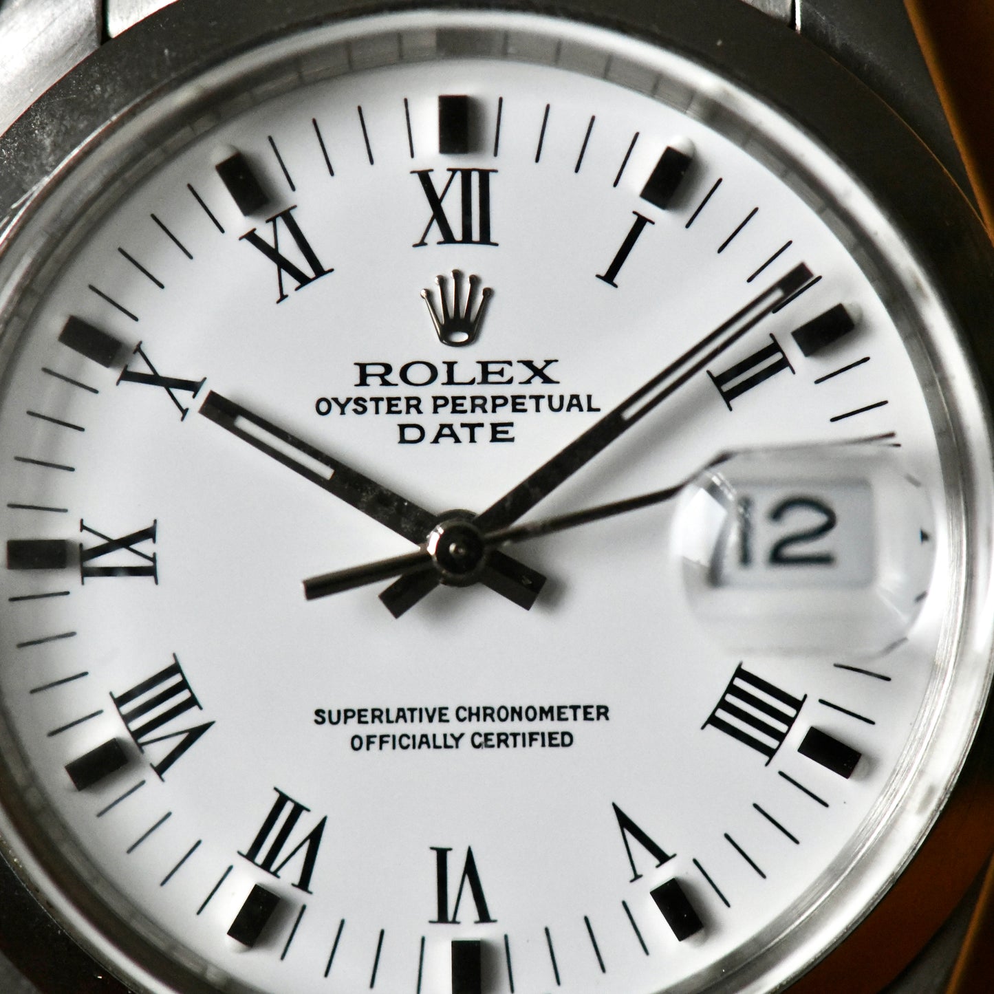 Rolex Oyster Perpetual Date 15000 - White Dial - Roman Numerals - 1982 - Boxed